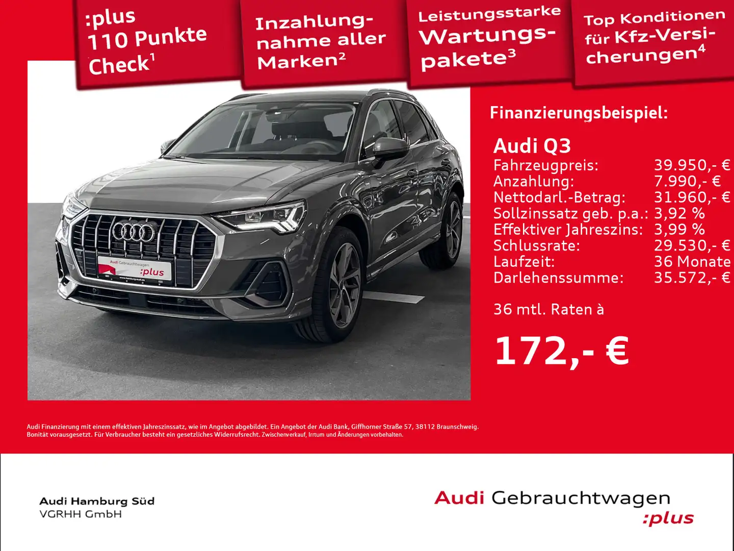 Audi Q3 35 TFSI S tronic S LINE/NAVI/AHK/LED/KAMERA Grau - 1