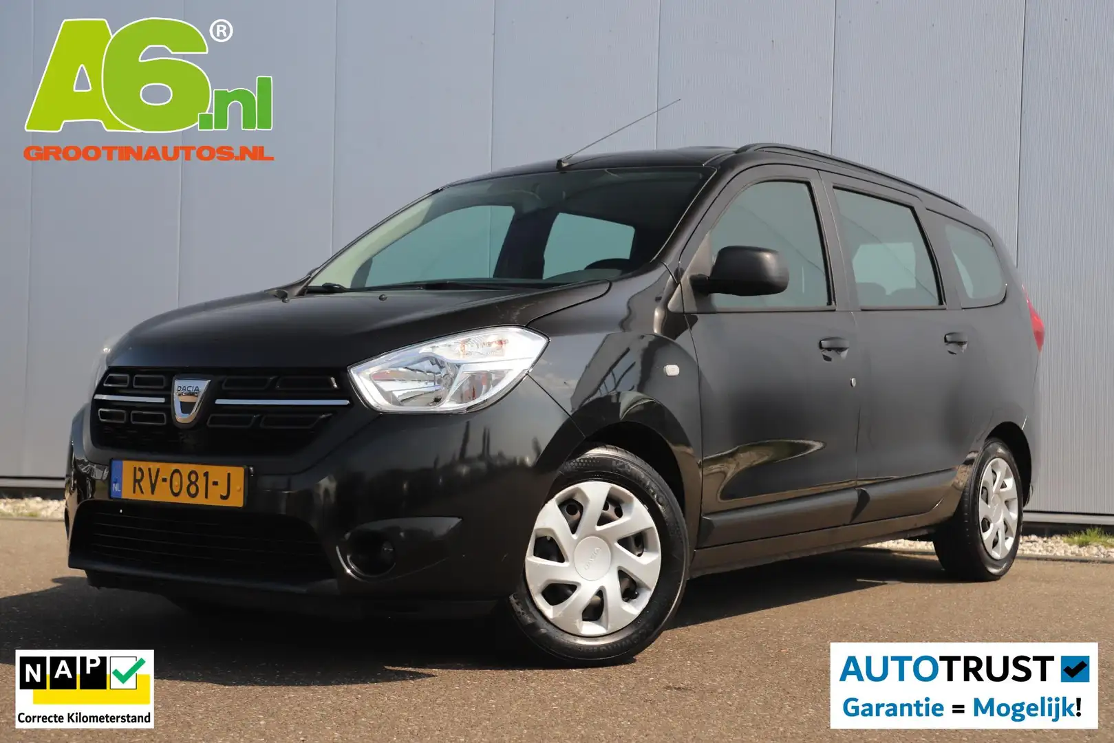 Dacia Lodgy 1.2 TCe Ambiance 7p. Airco Radio Bluetooth Elektri Zwart - 1
