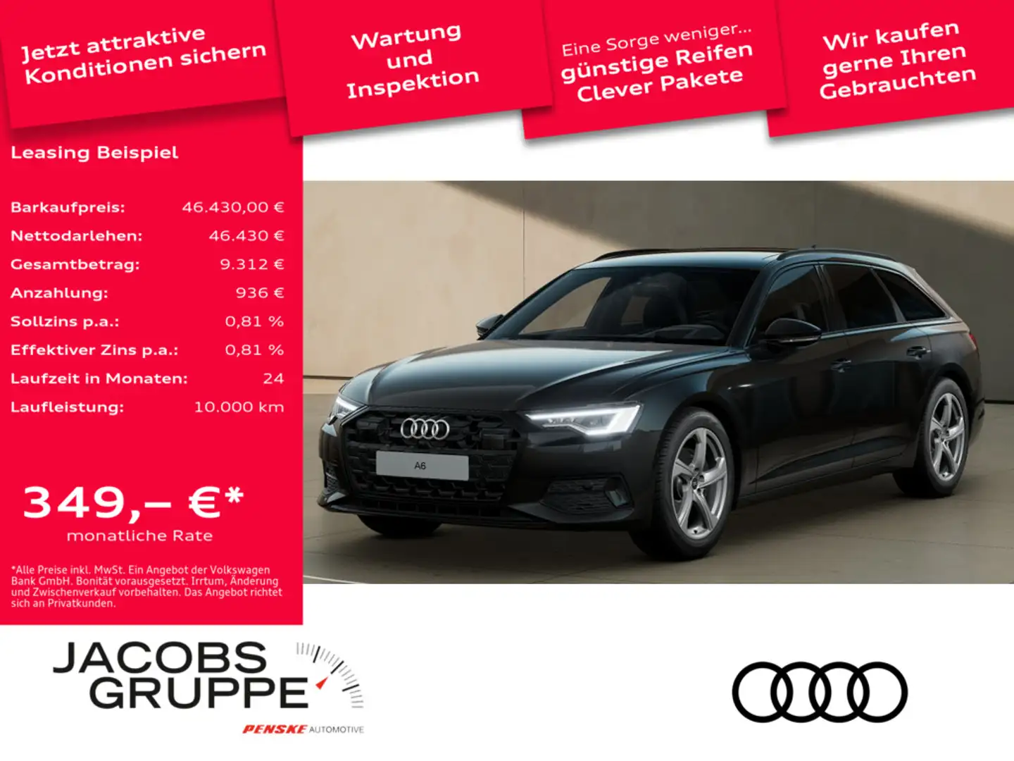 Audi A6 Avant 40 TDI advanced Kamera, HUD, Matrix, Schwarz - 1