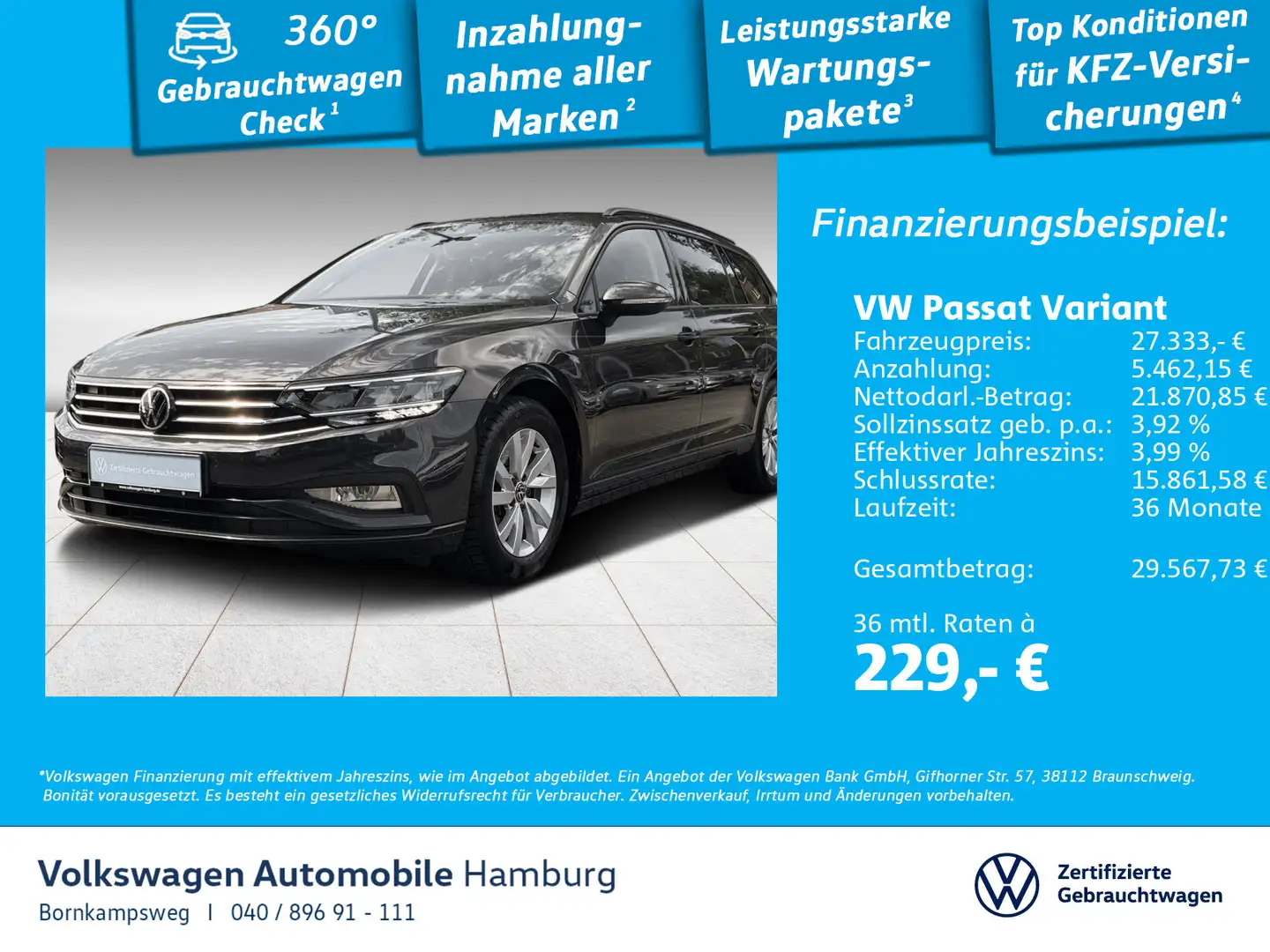 Volkswagen Passat Variant 1.5 TSI DSG LED Navi Sitzheizung Grau - 1