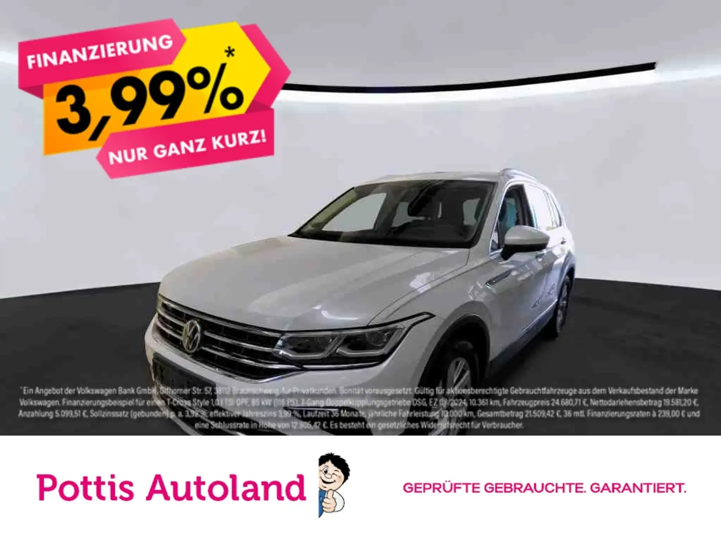 Volkswagen Tiguan 2.0 TDI DSG 4M ELEGANCE STANDHZG IQ.LIGHT PDC Weiß - 1