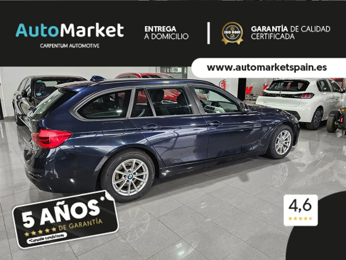 BMW 318 318dA Touring Bleu - 2