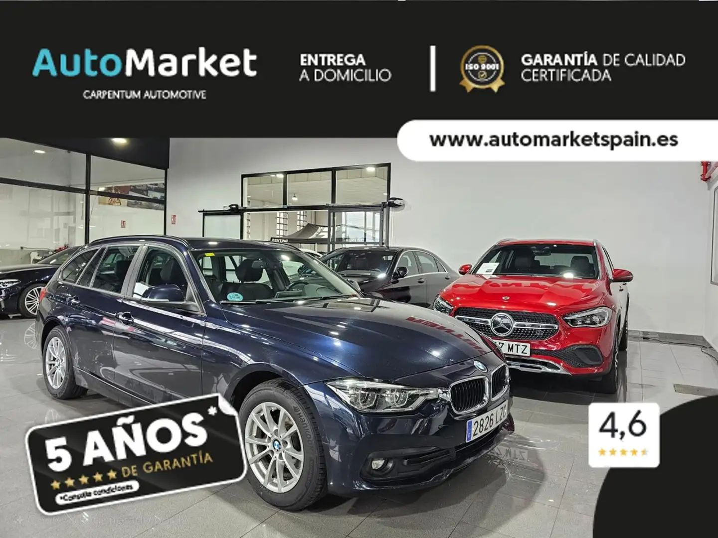 BMW 318 318dA Touring Bleu - 1