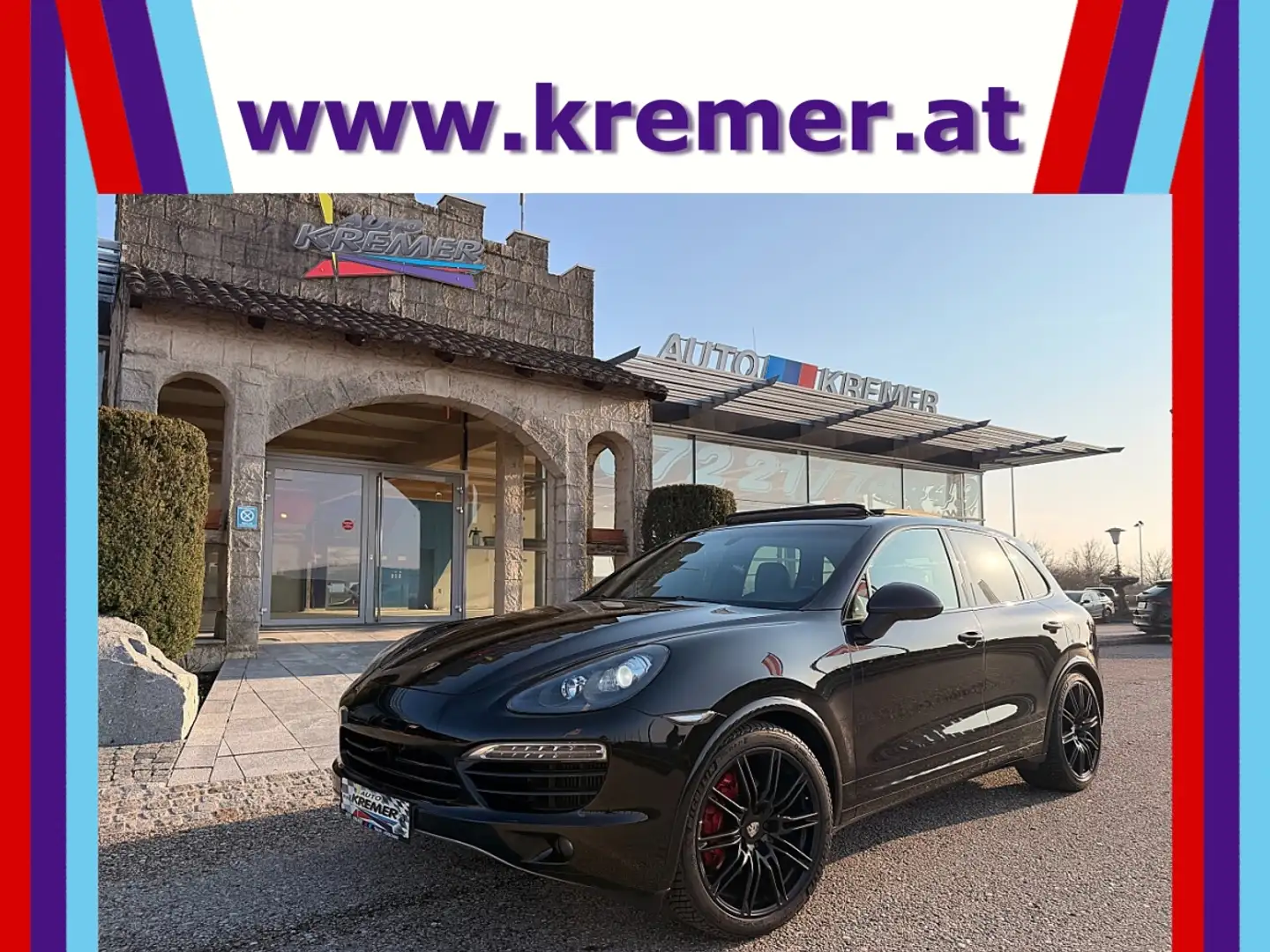 Porsche Cayenne II 3,0 Diesel Aut. *Turbo-LOOK*/LUFT/PANO/AHK/B... Schwarz - 1