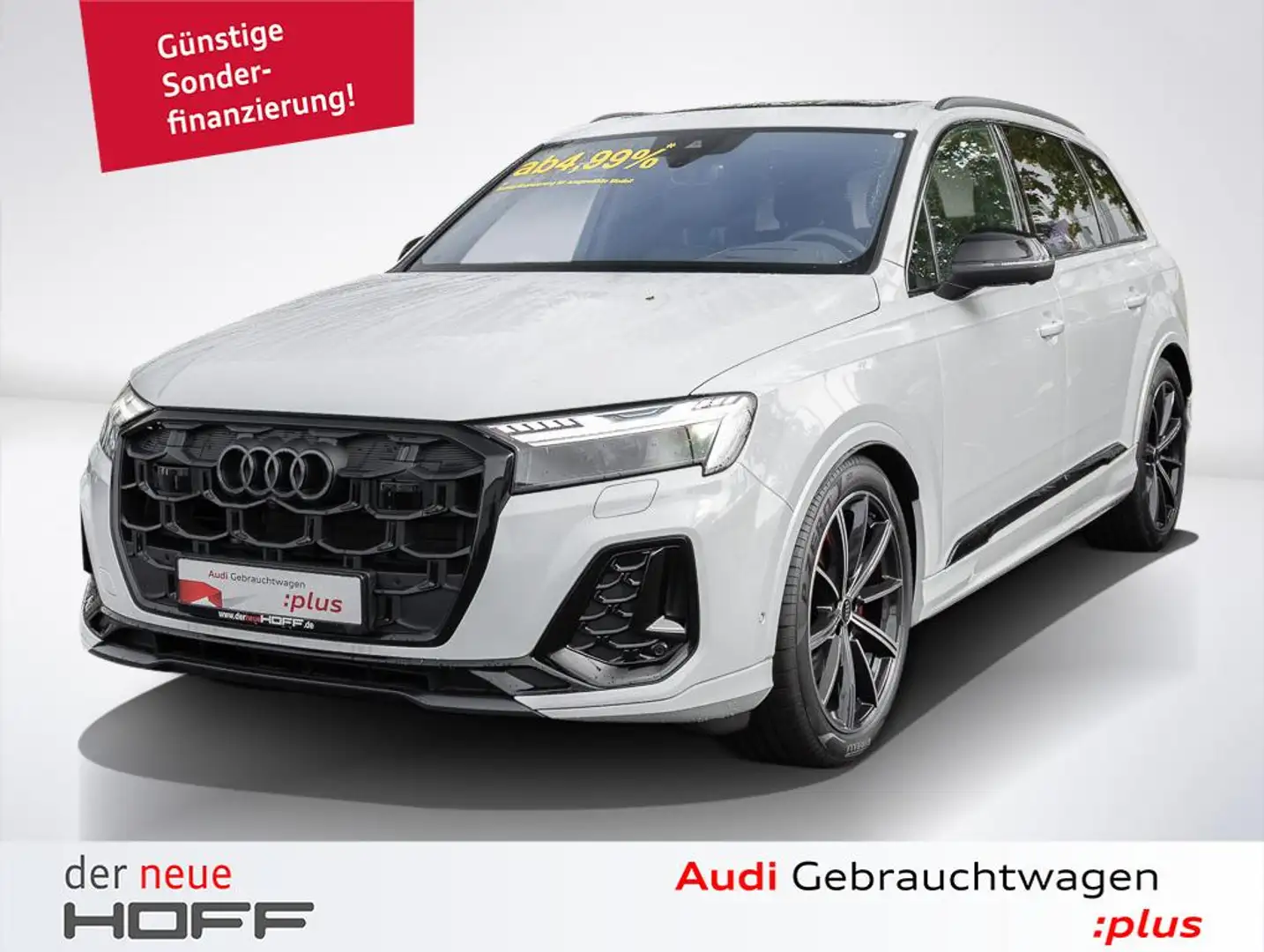 Audi Q7 50 TDI S line HUD Matrix AHK Pano 21 Zoll B u. O 3 Blanc - 1