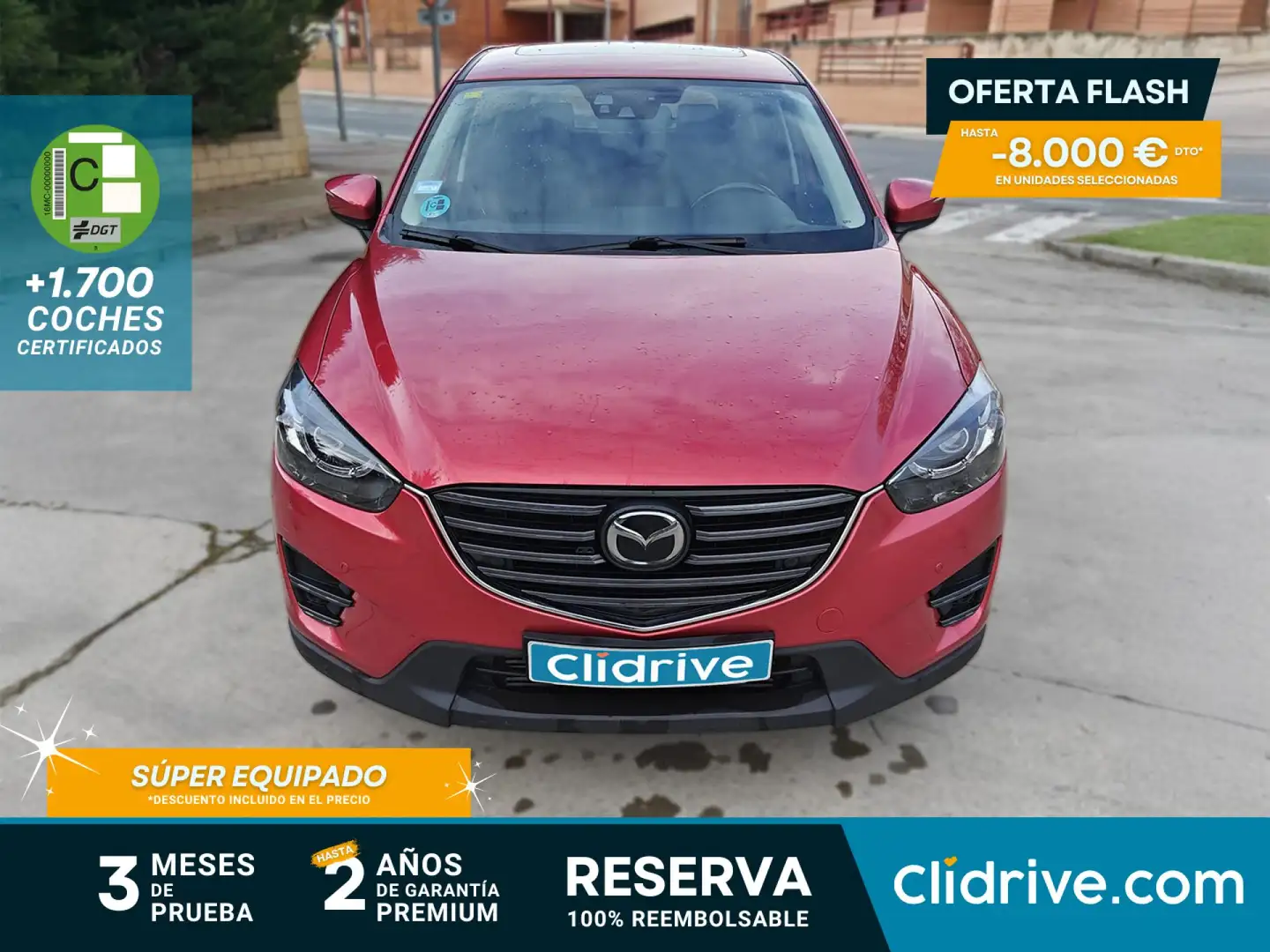 Mazda CX-5 2.2 DE 4WD AT Lux.+P.+T.+SR (CB) Rojo - 1