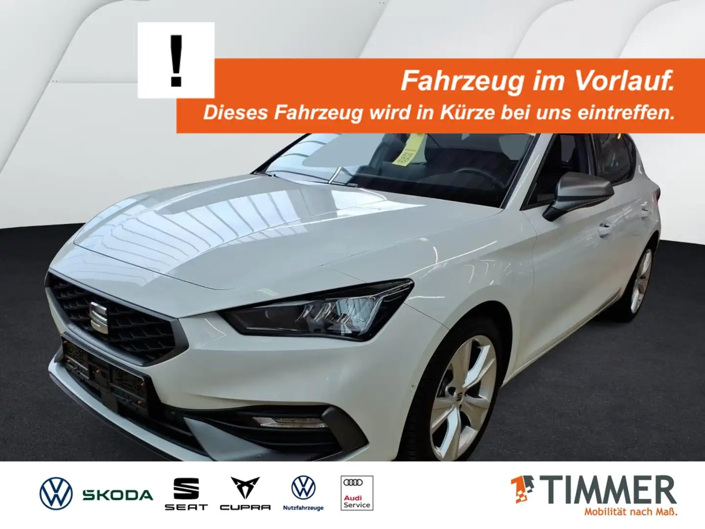 SEAT Leon 2.0 TDI DSG FR LINE +RKAM +LED +ACC +NAVI +SHZ +A Weiß - 1