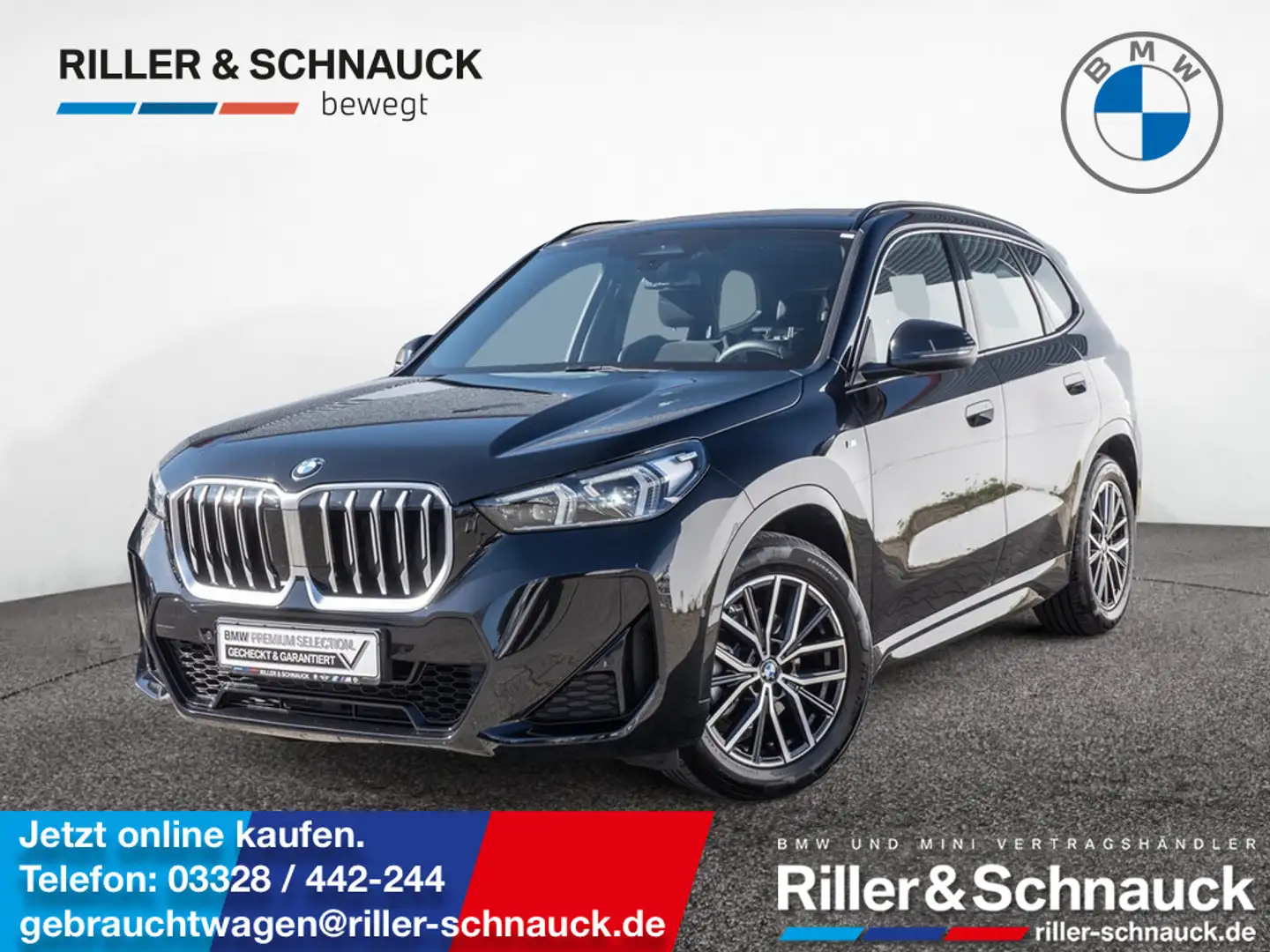 BMW X1 sDrive 18i M Sport LED+NAVI+KAM+SHZG Noir - 1