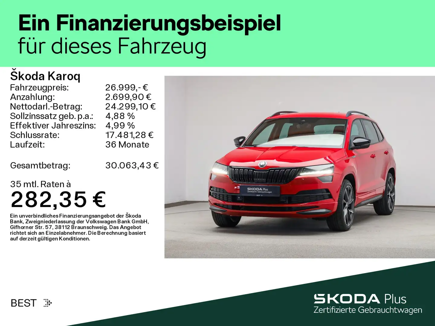 Skoda Karoq 2.0 TSI 4x4 DSG SPORTLINE*CANTON*KESSY*AHK Rot - 2