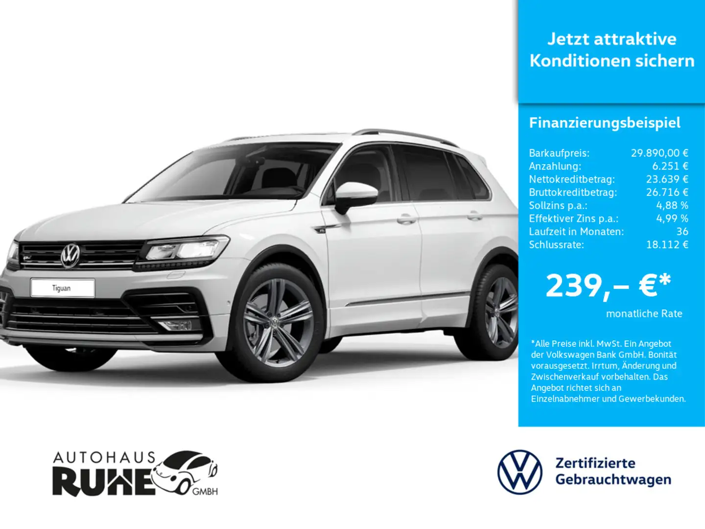 Volkswagen Tiguan Highline 2.0 TSI 140 kW DSG 4Motion Blanc - 1