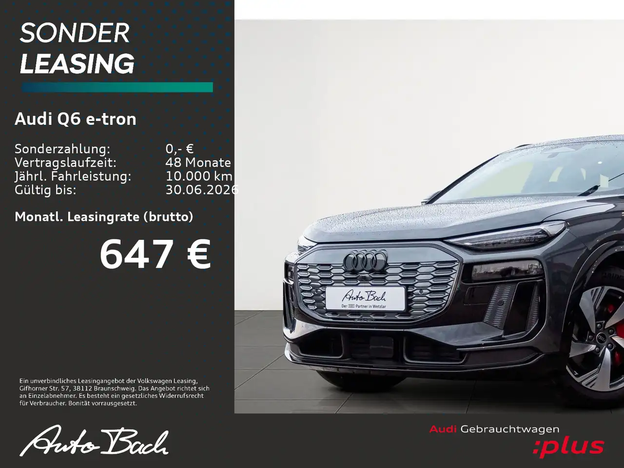 Audi Q6 e-tron Q6 e-tron S-line 225kW Luftfwk./ B&O/ Pano/ Tech 2