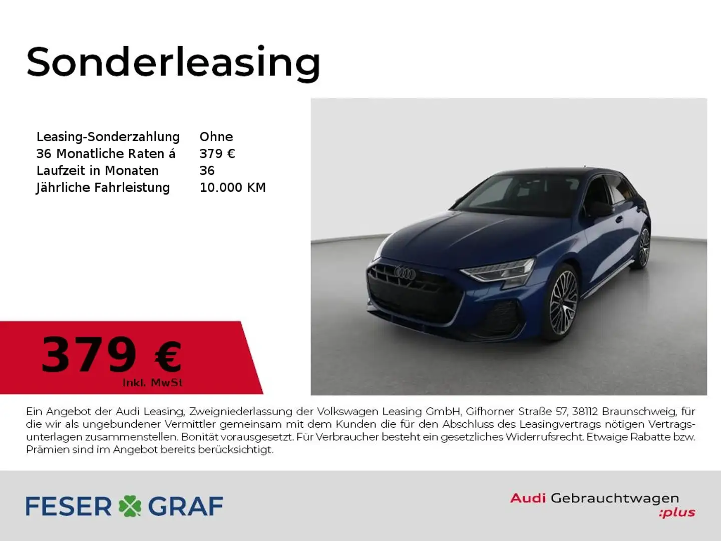 Audi A3 35 TDI S tronic S Line Int Pano,Matrix,Leder,Stand Blau - 1