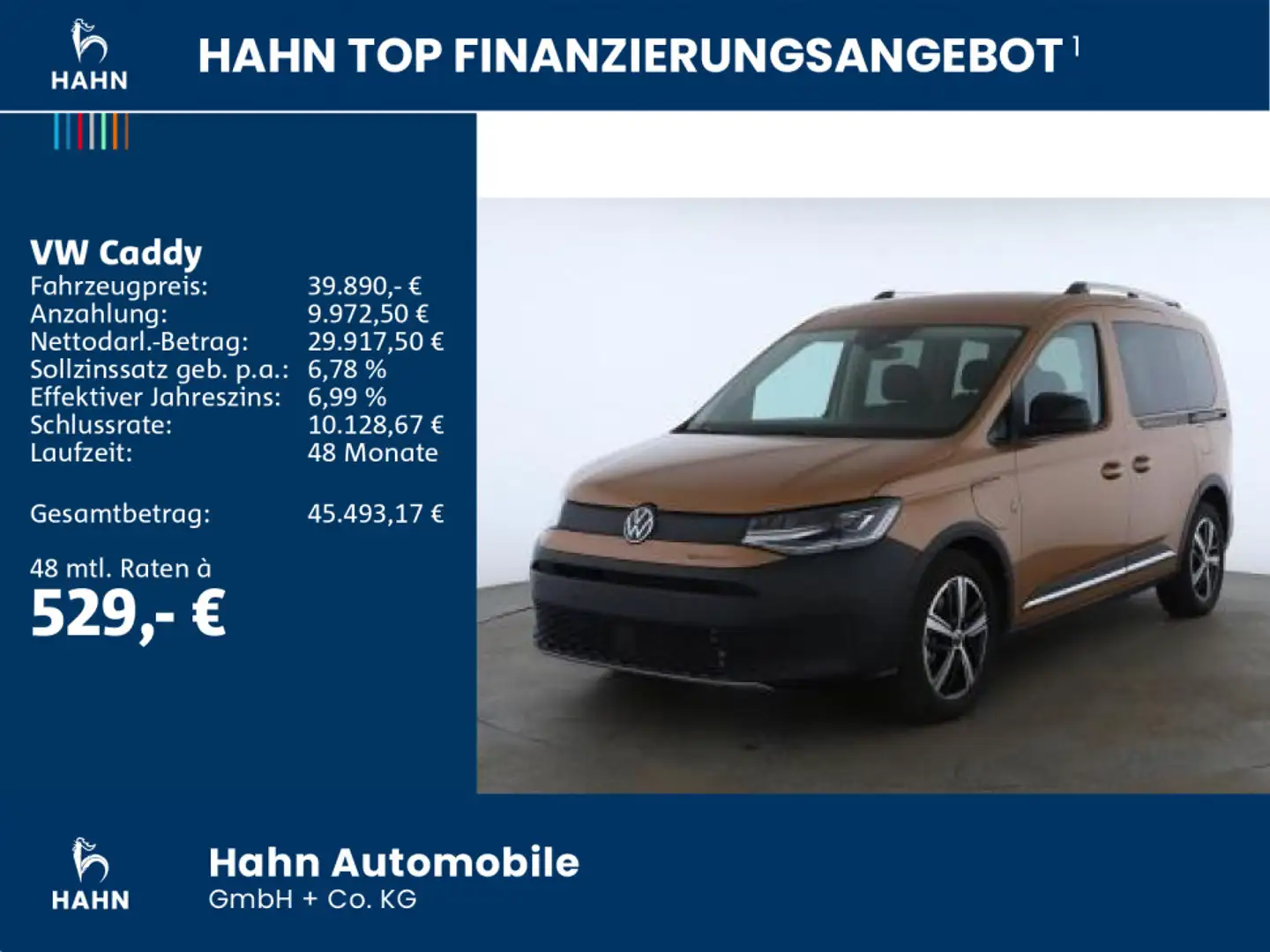 Volkswagen Caddy PanAmericana 1,5l eHybrid 85KW AHK LED KAM Orange - 2
