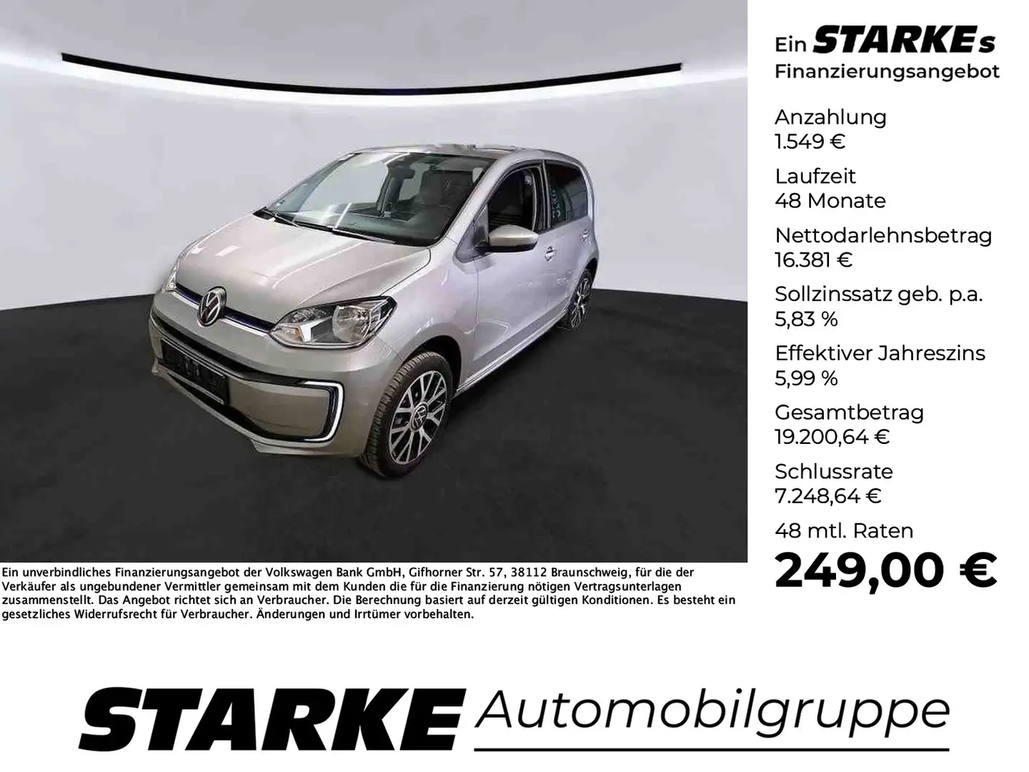 Volkswagen e-up! Style Plus Silber - 1