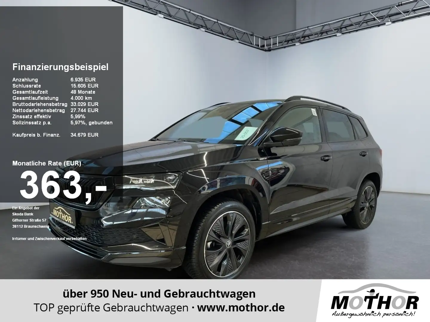 Skoda Karoq Sportline 1.5 TSI DSG Smartlink Rückfahrkam Schwarz - 1