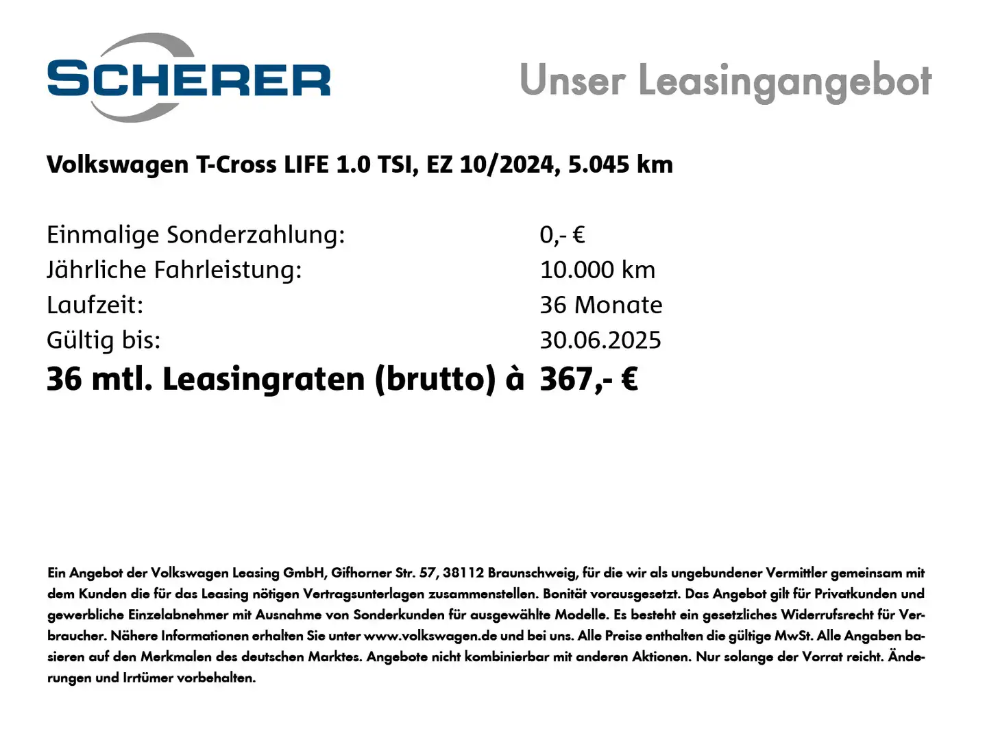 Volkswagen T-Cross Life Goal 1.0 TSI DSG Led,Navi,ACC Silber - 2