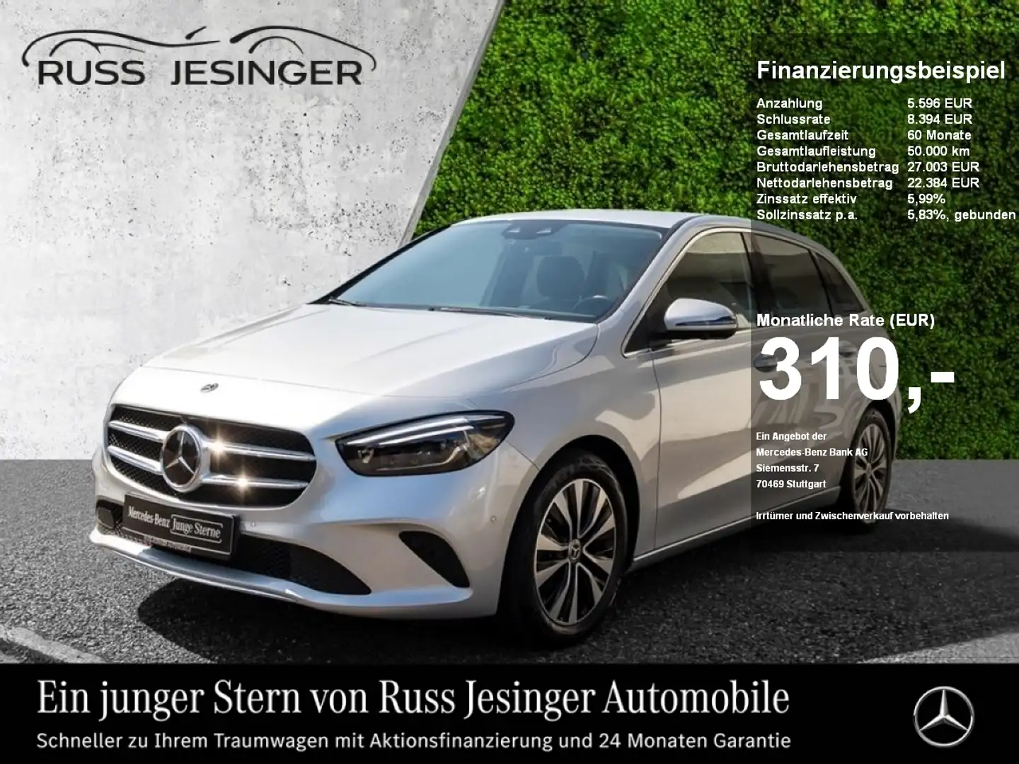 Mercedes-Benz B 220 d Progressive *AHK*360°*MBeam*KeyGo*Memory Silber - 1