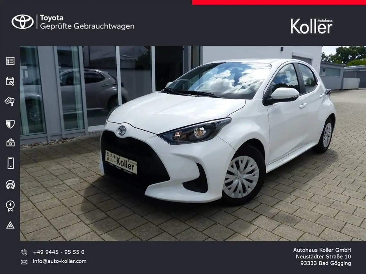 Toyota Yaris 1.0 VVT-i Comfort Klima Kamera CarPlay DAB Bianco - 1