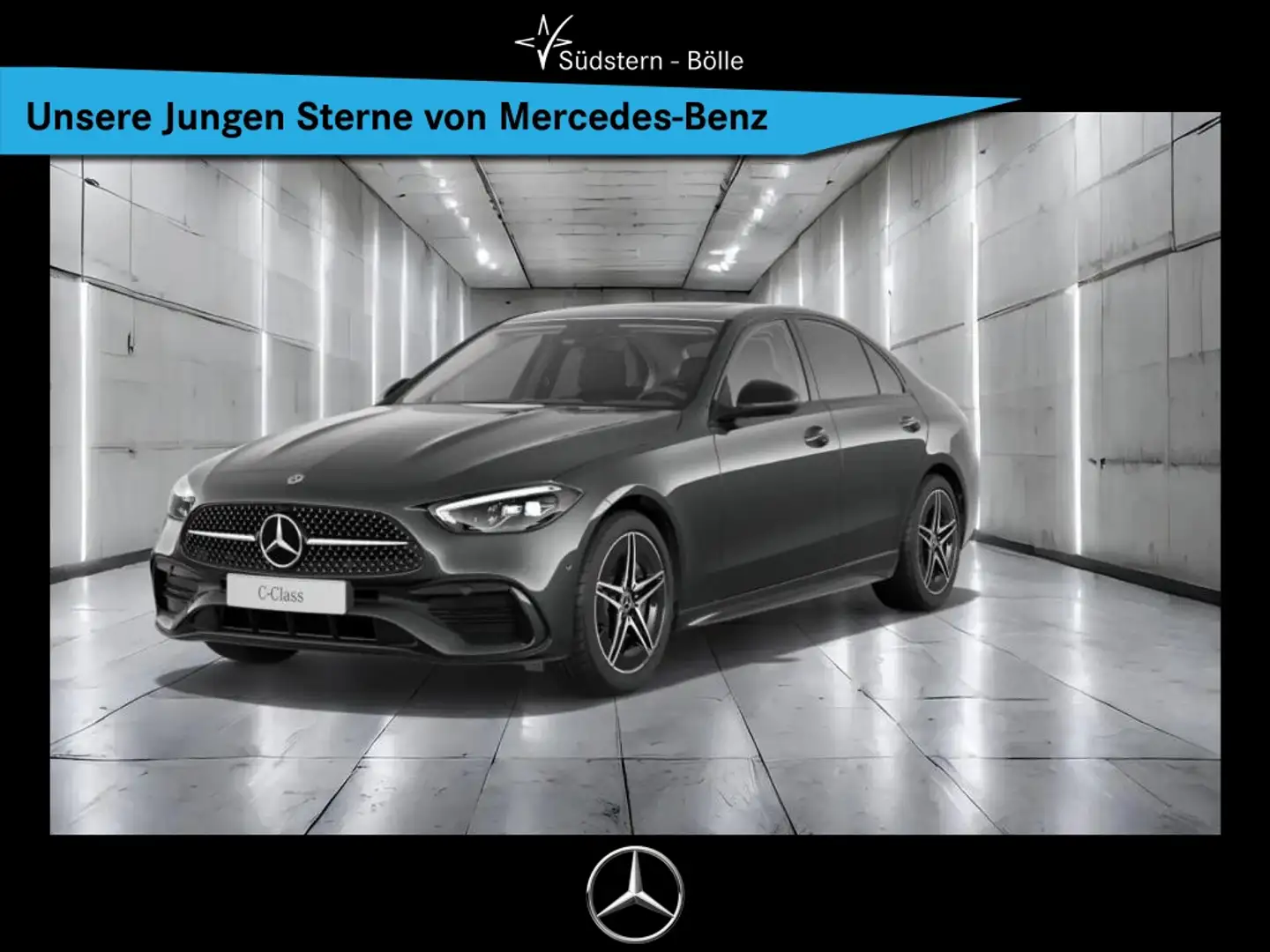 Mercedes-Benz C 180 +AMG+SHZ+AMBIENTE+SCHIEBED.+KAMERA+NIGHTP. Grijs - 1