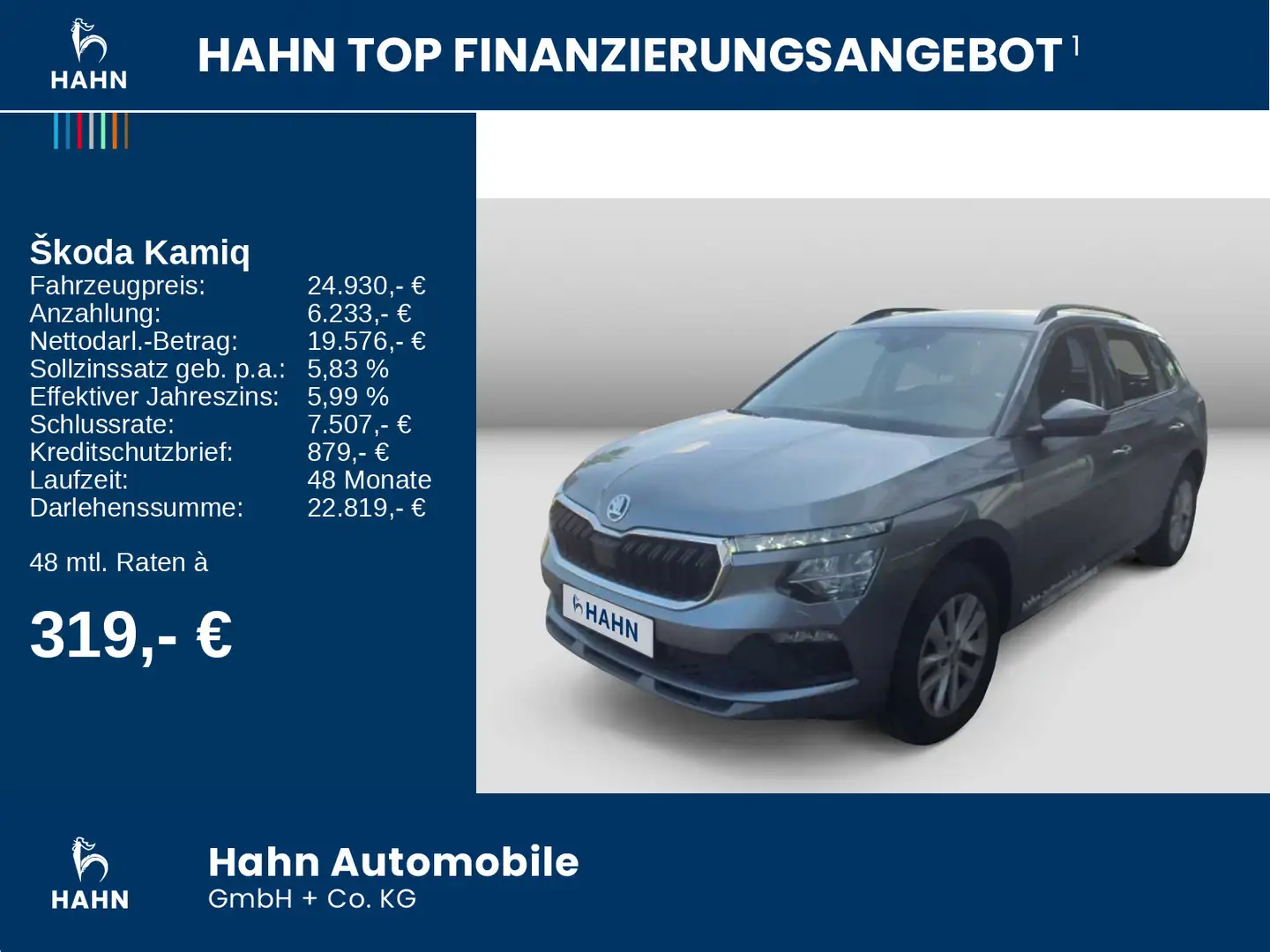 Skoda Kamiq 1.0TSI DSG Selection AHK-Vorb.Cam LED Navi Grau - 2