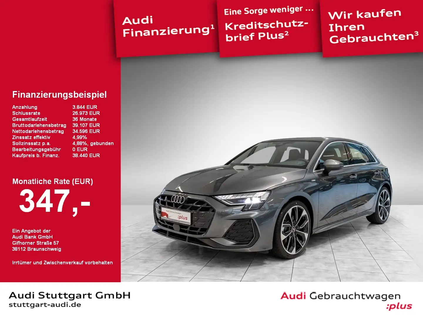 Audi A3 Sportback 35 TFSI S line Matrix Pano SONOS Grau - 1