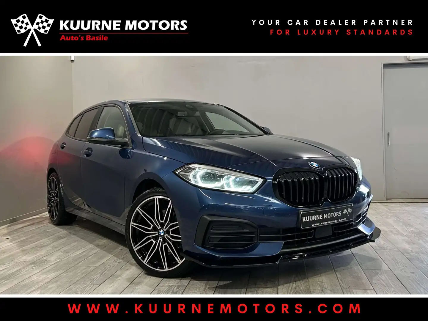 BMW 116 dA Alu19\/Leder/Led/Carplay/Gps/Pdc *1j garantie* Bleu - 1