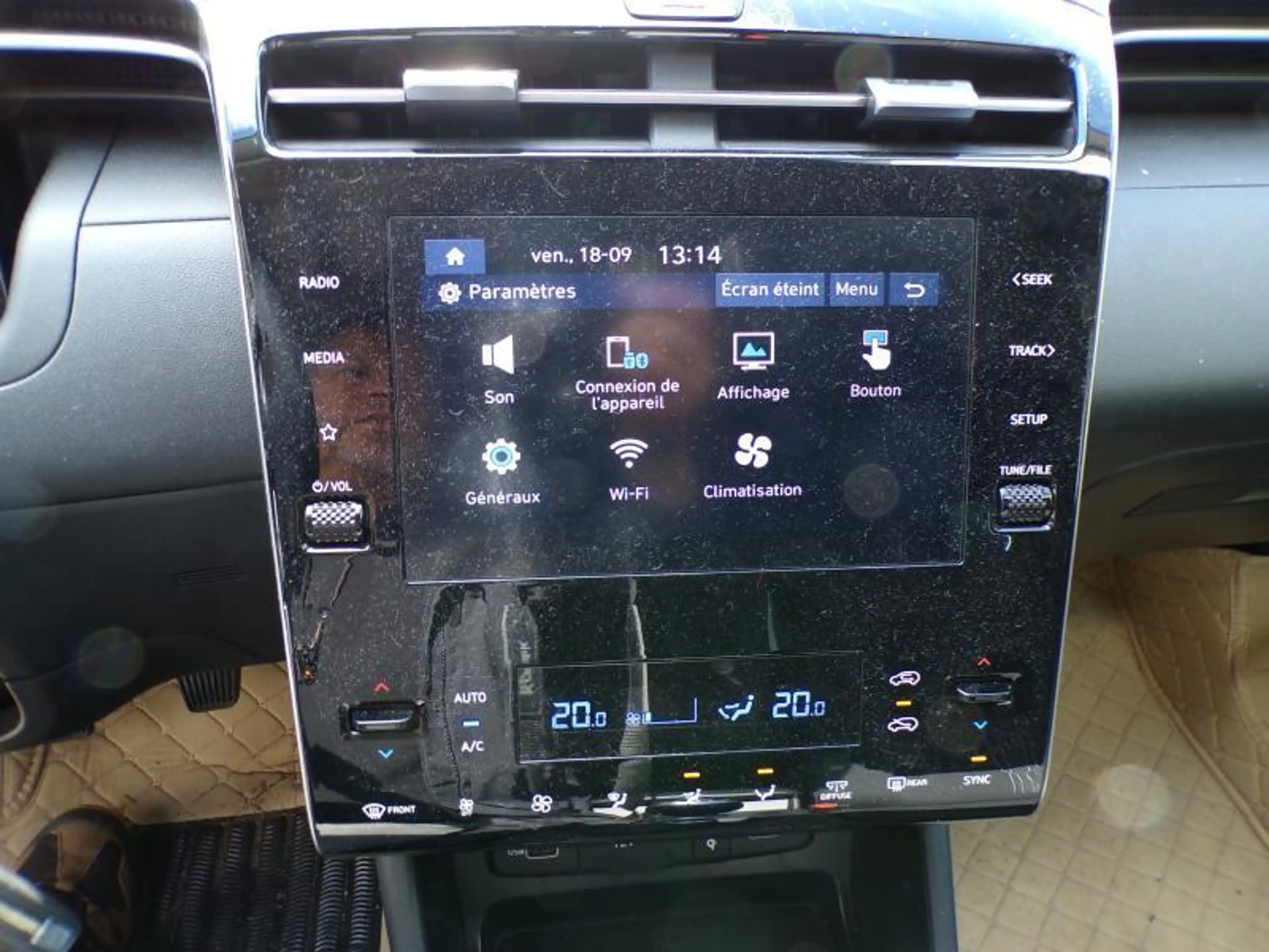 Hyundai TUCSON 1.6 150cv Blanc 03/23 25111km Airco GPS Camera — photo 10
