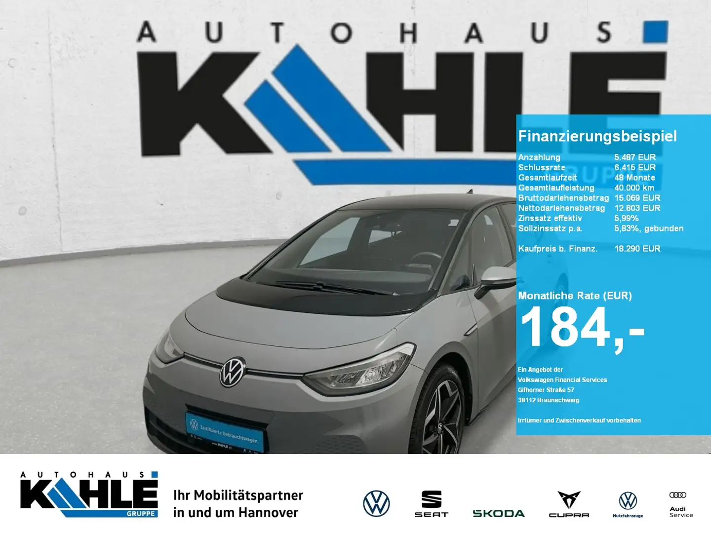 Volkswagen ID.3 Pure Performance 110 kW Gris - 1