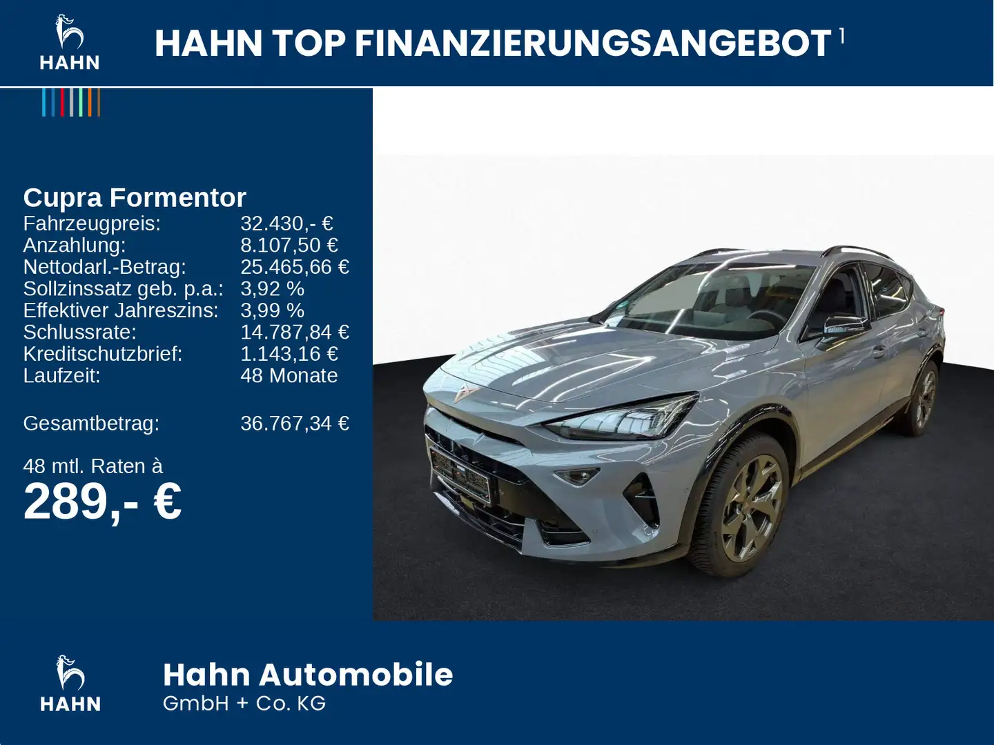 CUPRA Formentor 1.5 eTSI DSG Navi LED CAM 360° Sitzhzg Grau - 2