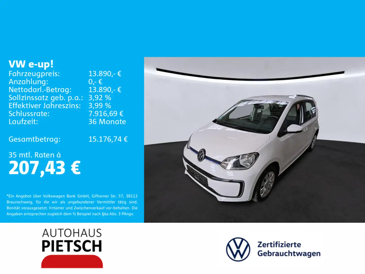 Volkswagen e-up! move DAB+ Klima Weiß - 1