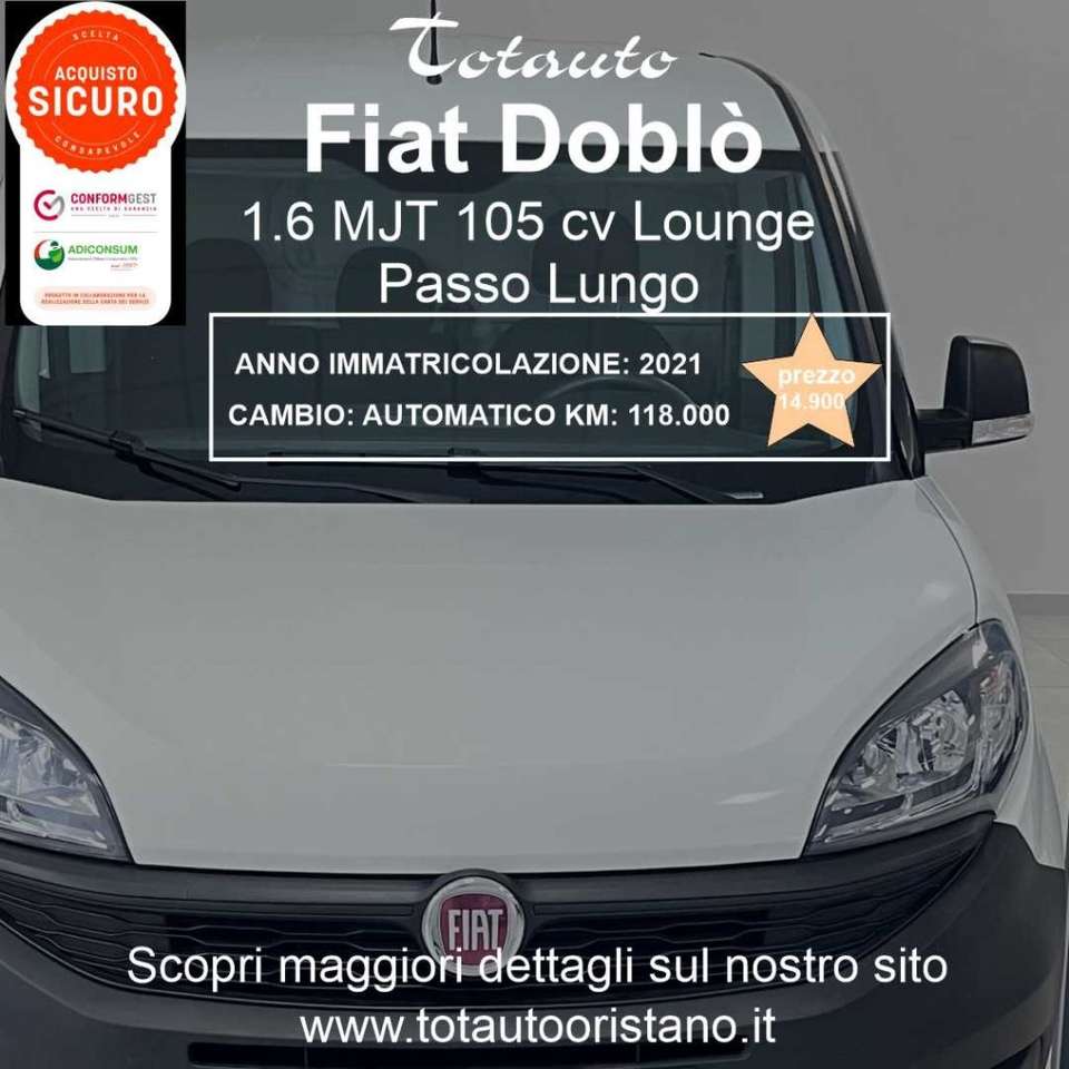 Fiat Doblo Doblò 1.6 MJT 105CV S&S PL-TN Cargo Lounge