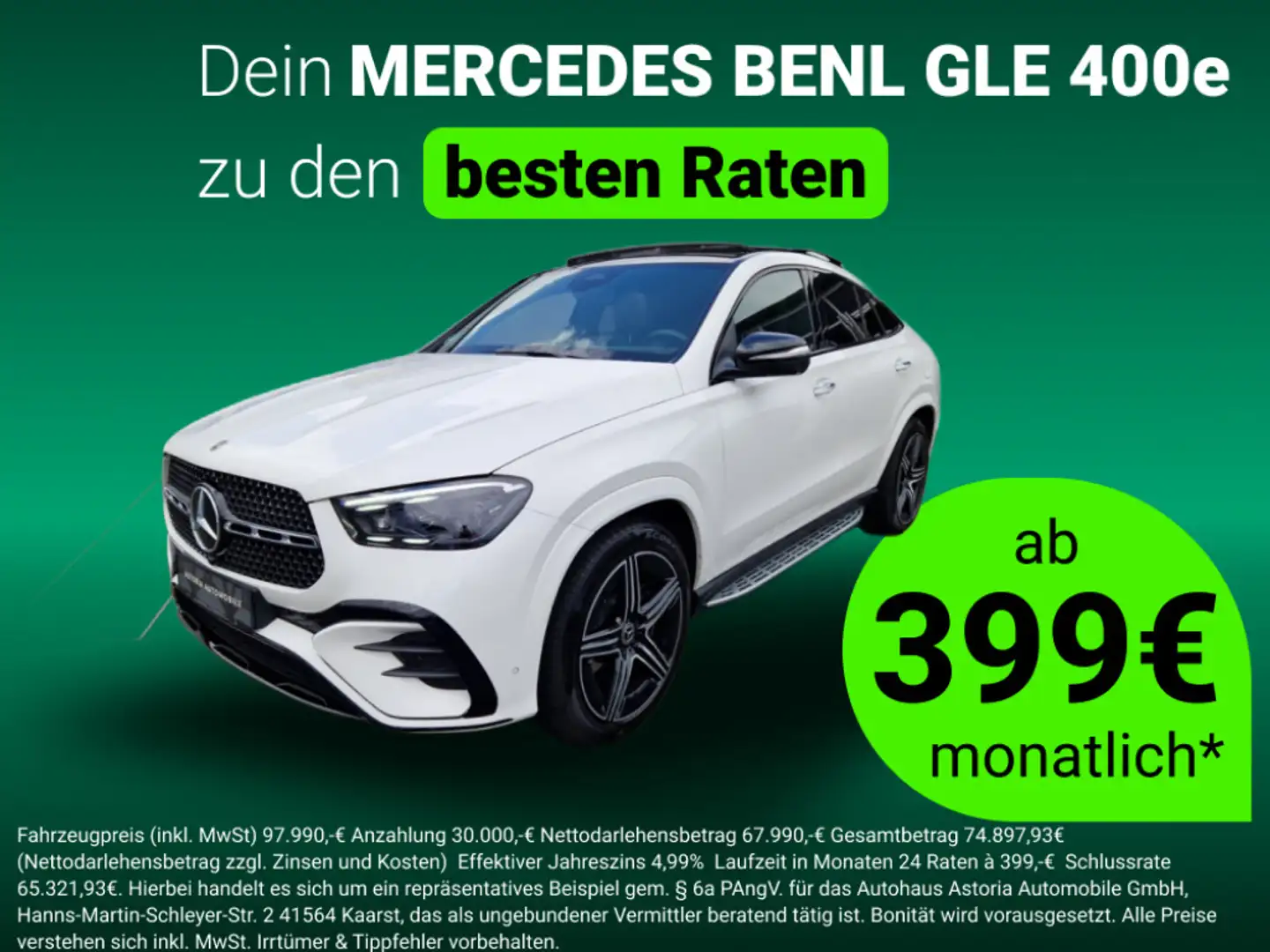 Mercedes-Benz GLE 400 e Coupe AMG AdvancedPlus DC Night HuD 21 Weiß - 1