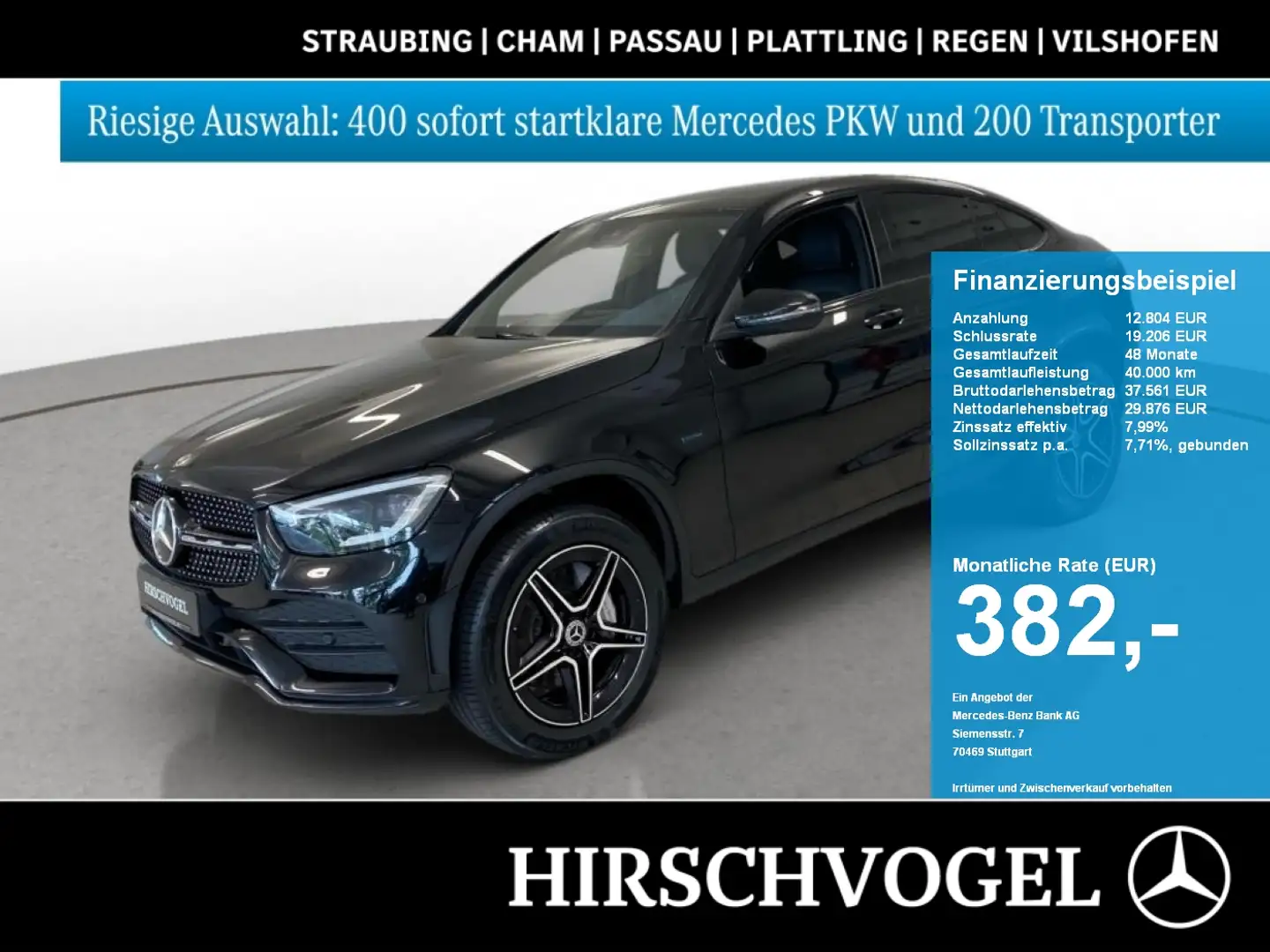 Mercedes-Benz GLC 300 de 4M AMG-Line+Night+MULTIBEAM+MBUX+Navi Noir - 1