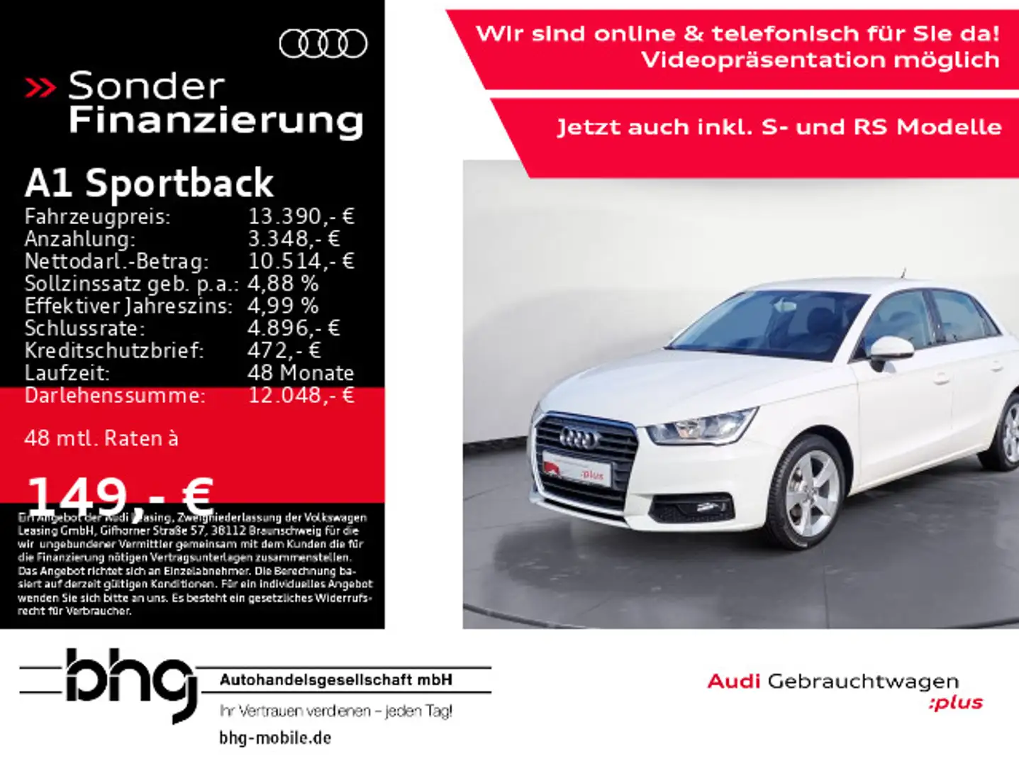 Audi A1 1.0 TFSI ultra Sport MMi media conn Bianco - 1