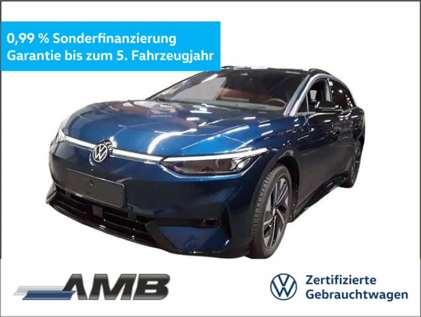 Volkswagen ID.7 Tourer Pro 77kWh/AHK/Matrix/Wärmepu/09.29Ga Blau - 1