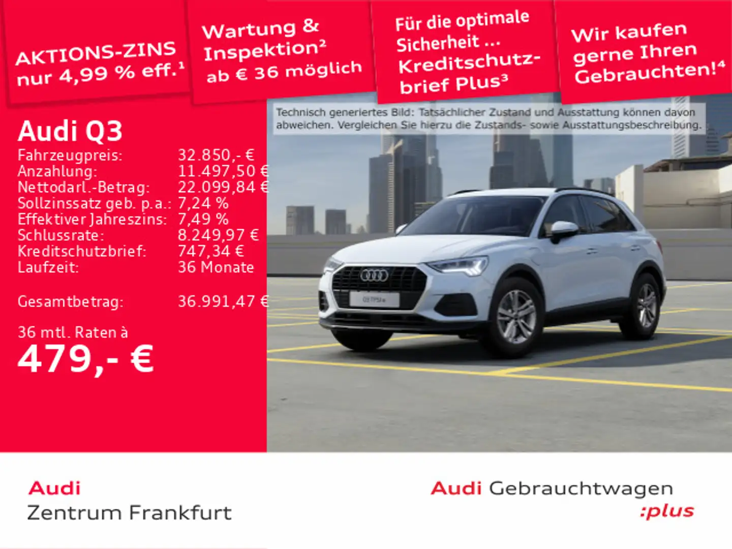 Audi Q3 45 TFSI e S tronic LED Navi DAB VC PDC Sitzhe Weiß - 1