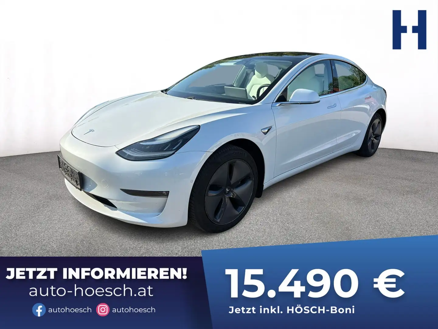 Tesla Model 3 Standard Plus 8-fach PANO LEDER ASSISTENZ Weiß - 1