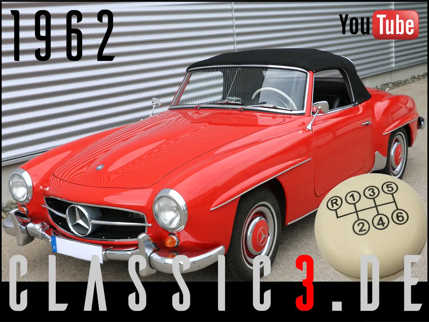 Mercedes-Benz 190 SL 6-GANG! 190SL ROADSTER W121 BII SL190 Rouge - 1