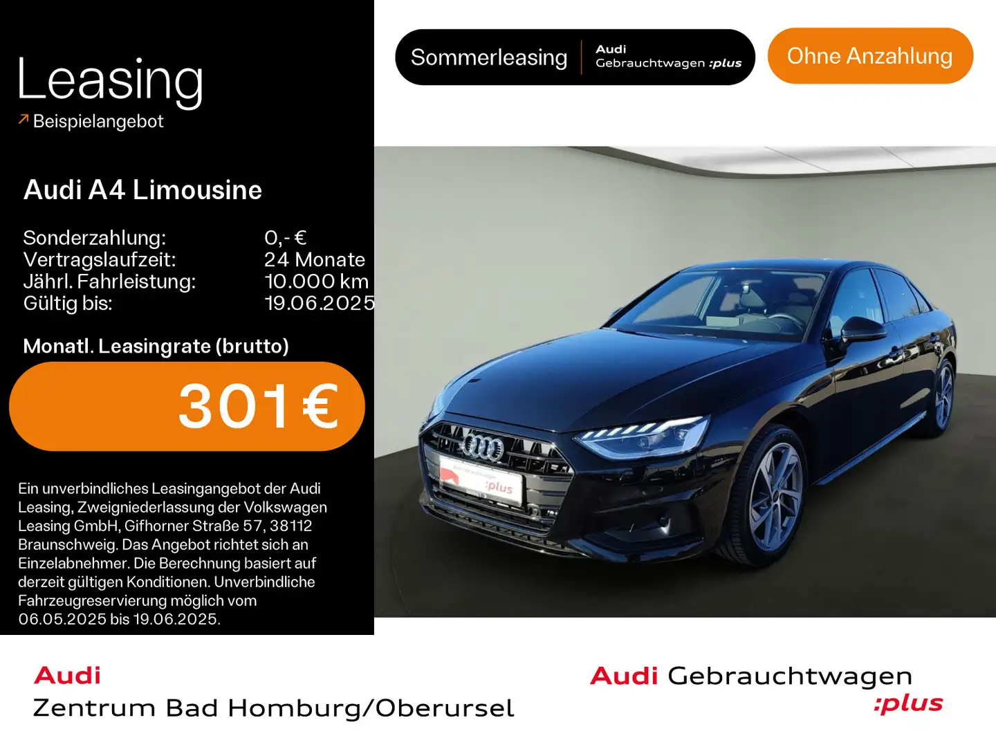 Audi A4 Advanced 40 TFSI*Navi*Matrix*Alu*PD Schwarz - 1