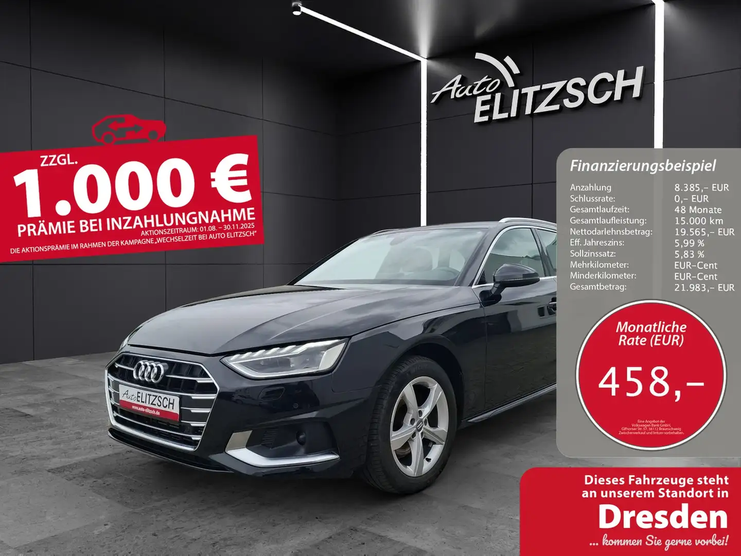 Audi A4 Avant 35 TFSI advanced S-tronic LED Navi ACC RF... Schwarz - 1