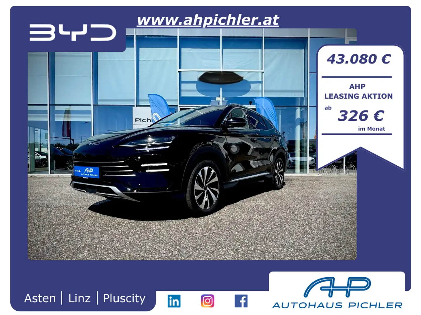 BYD Seal U DM-i PHEV 18,3kWh AWD Design LEASING AKTION Schwarz - 1