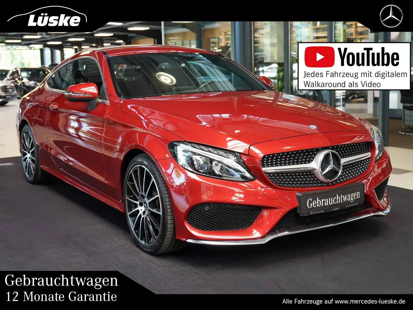 Mercedes-Benz C 250 C 250 Coupé AMG Line Vielspeiche Holz Esche LED Rojo - 1