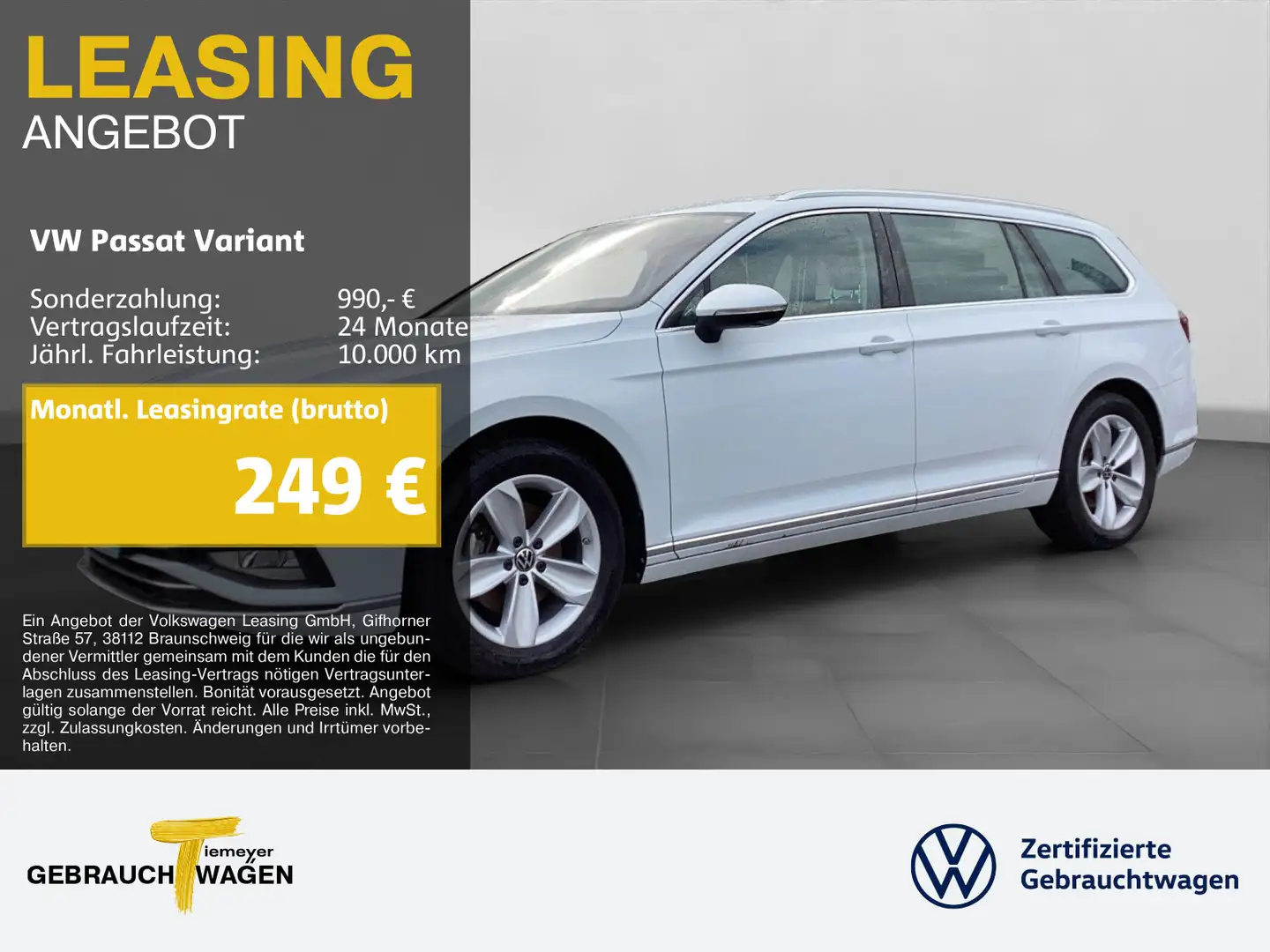 Volkswagen Passat Variant 2.0 TDI DSG ELEGANCE UPE67 LEDER Bianco - 1