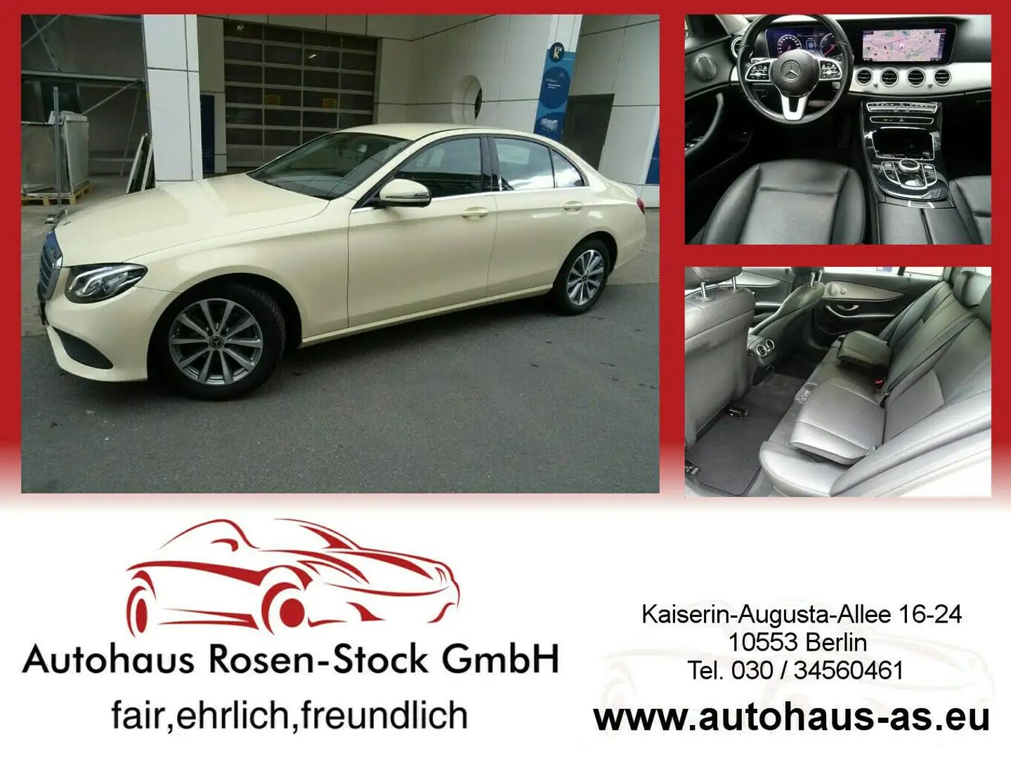 Mercedes-Benz E 200 Diesel 9G-Tronic,Leder,Navig,Kamera Beige - 1