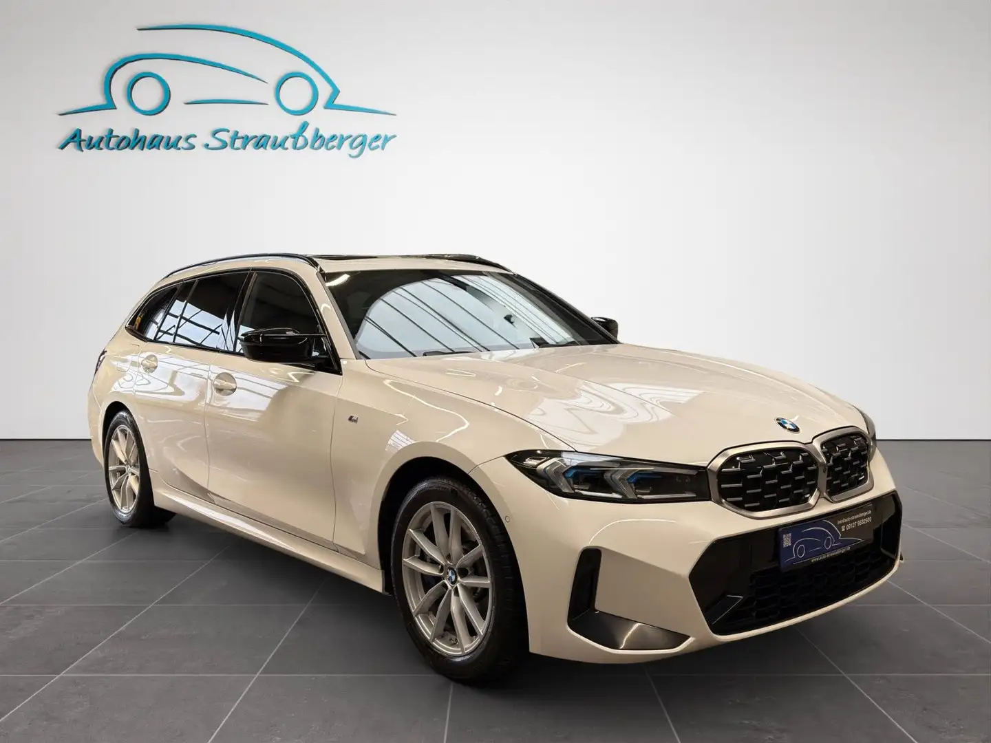 BMW 340 M340xi Touring PANO AHK 360° KZU HuD QI LED Blanc - 2