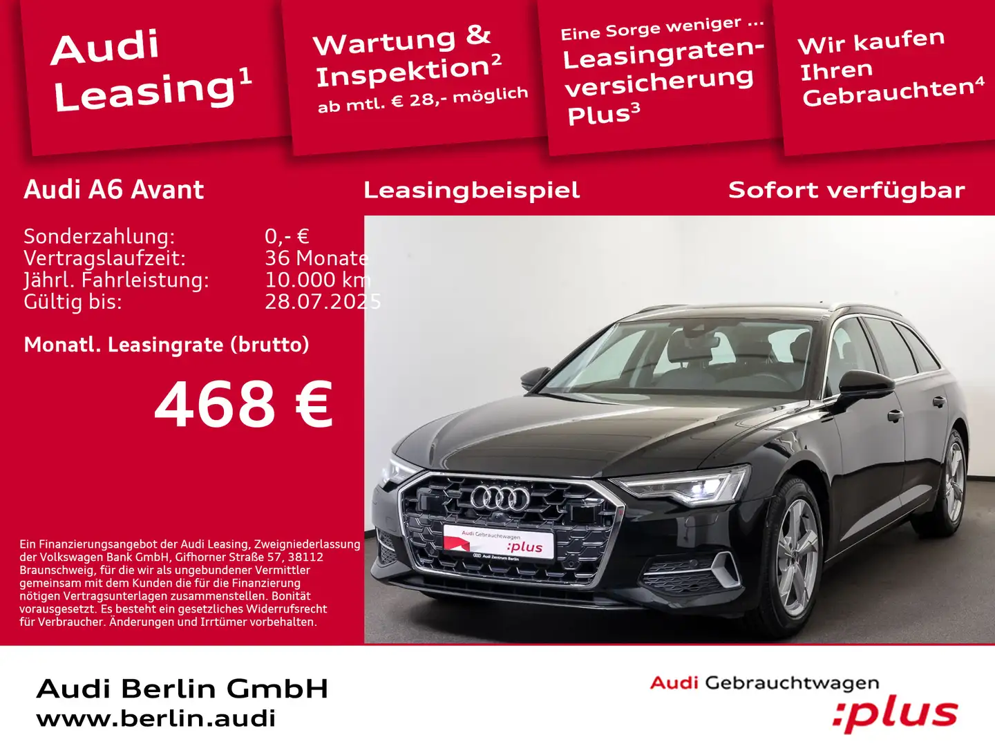 Audi A6 Sport advanced 40 TDI qu.S tr. AHK 360° Schwarz - 1