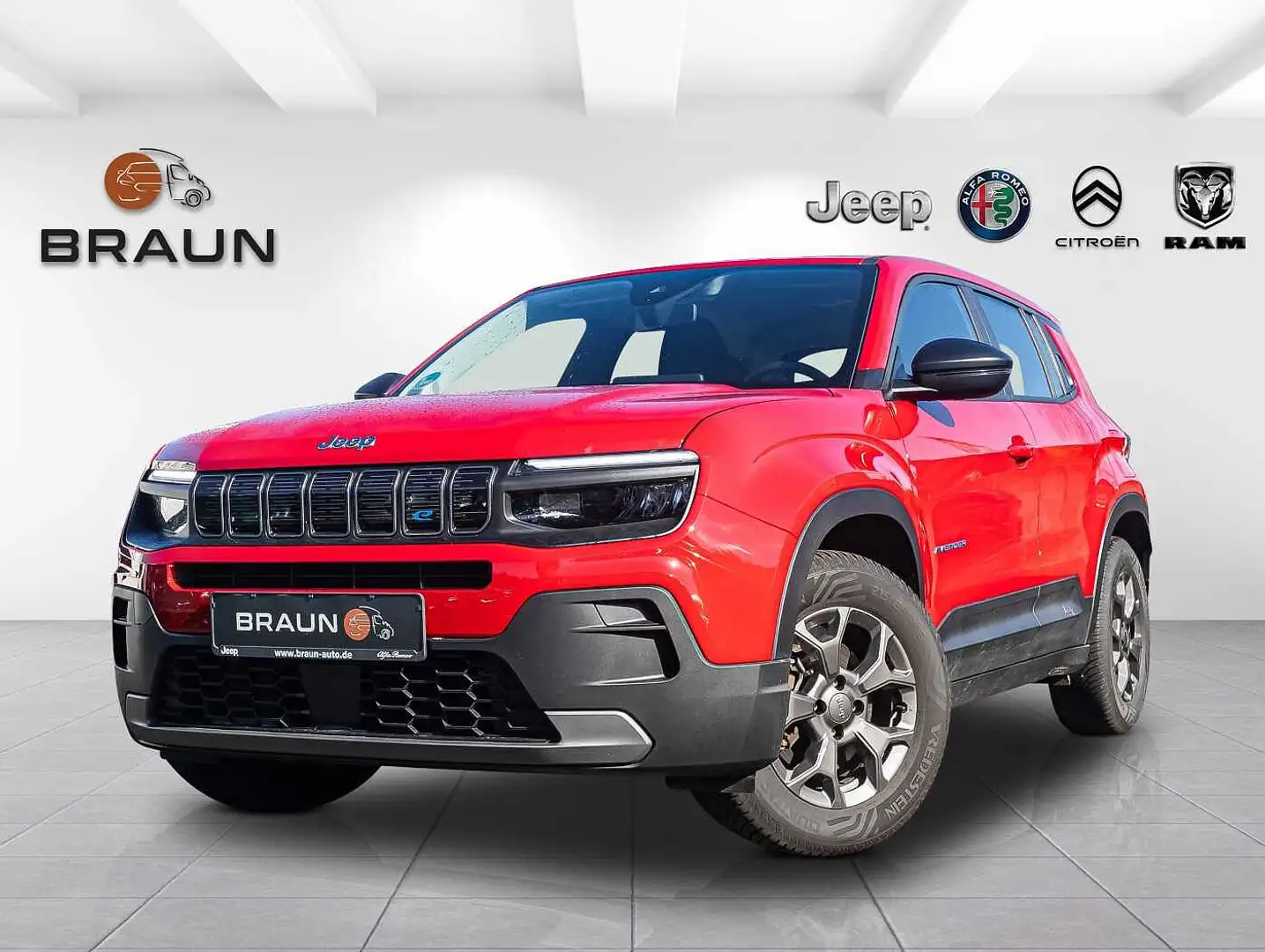 Jeep Avenger Elektro Longitude Navi Rood - 1
