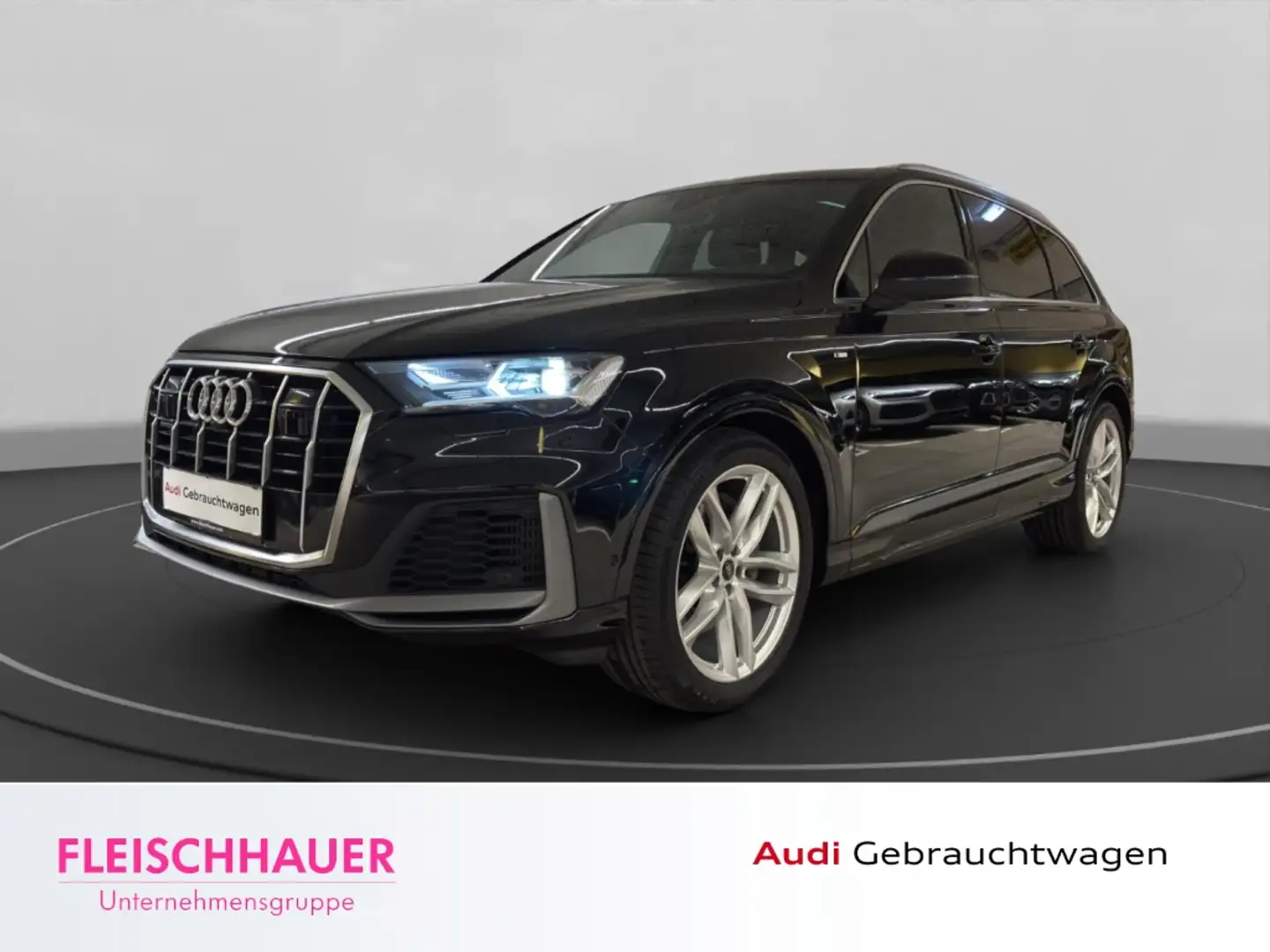 Audi Q7 S line 55 TFSI quattro LED+PANO+ACC+RFK+NAVI+AHK+B Schwarz - 1