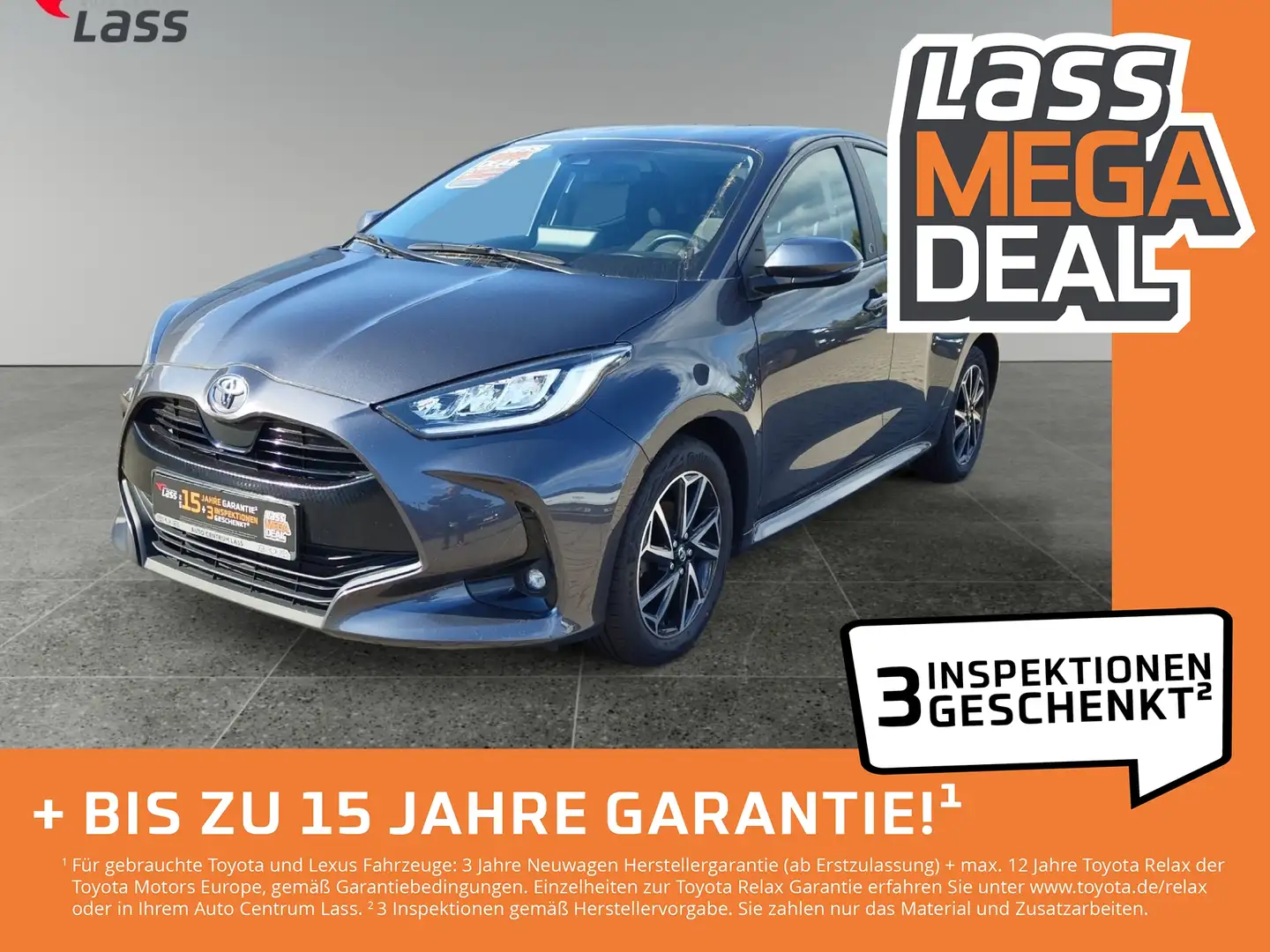 Toyota Yaris 1.5 Team Deutschland mit Komfort-Paket! Grau - 1
