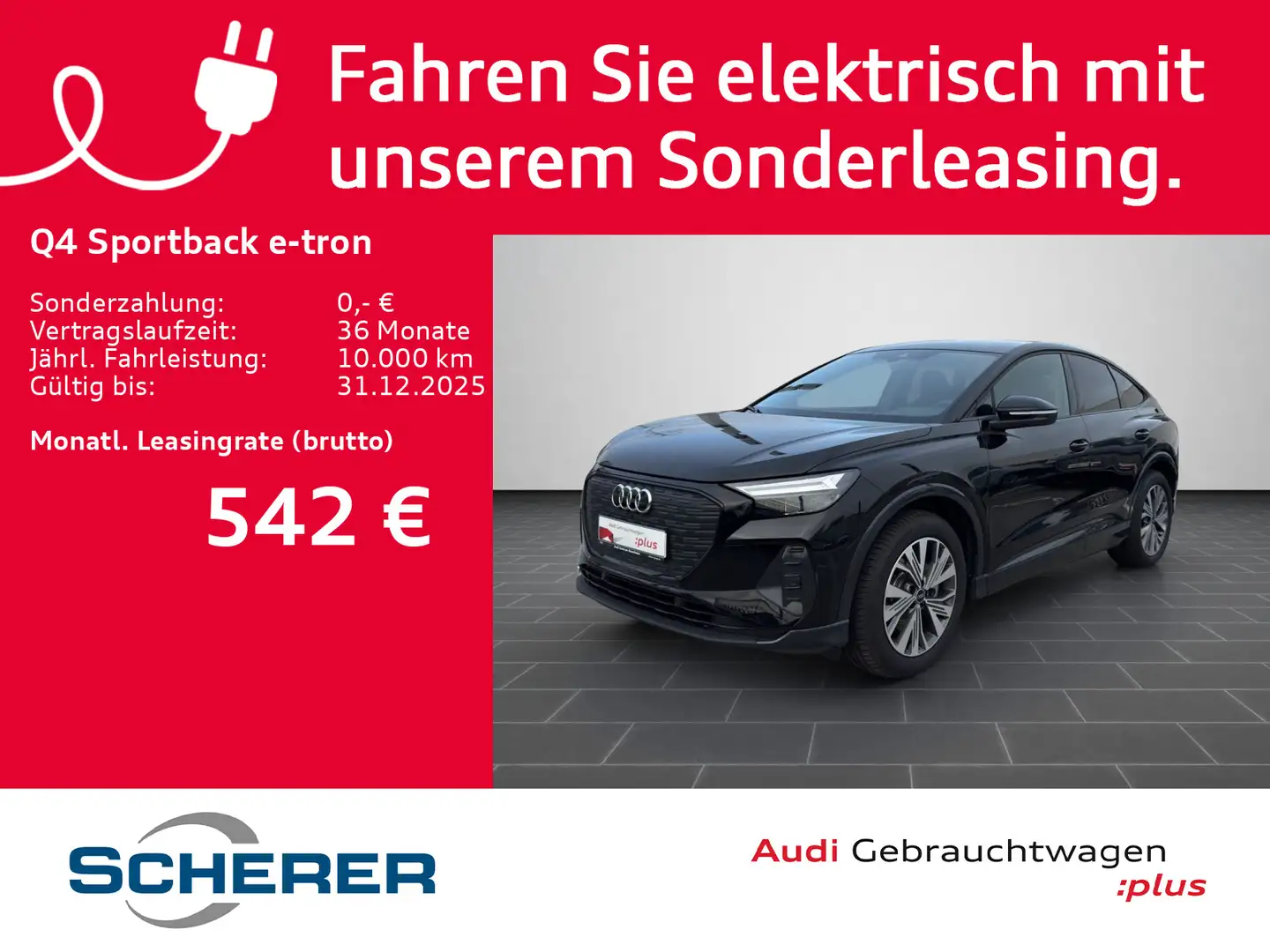 Audi Q4 e-tron 45 e-tron 210 kW Schwarz - 1